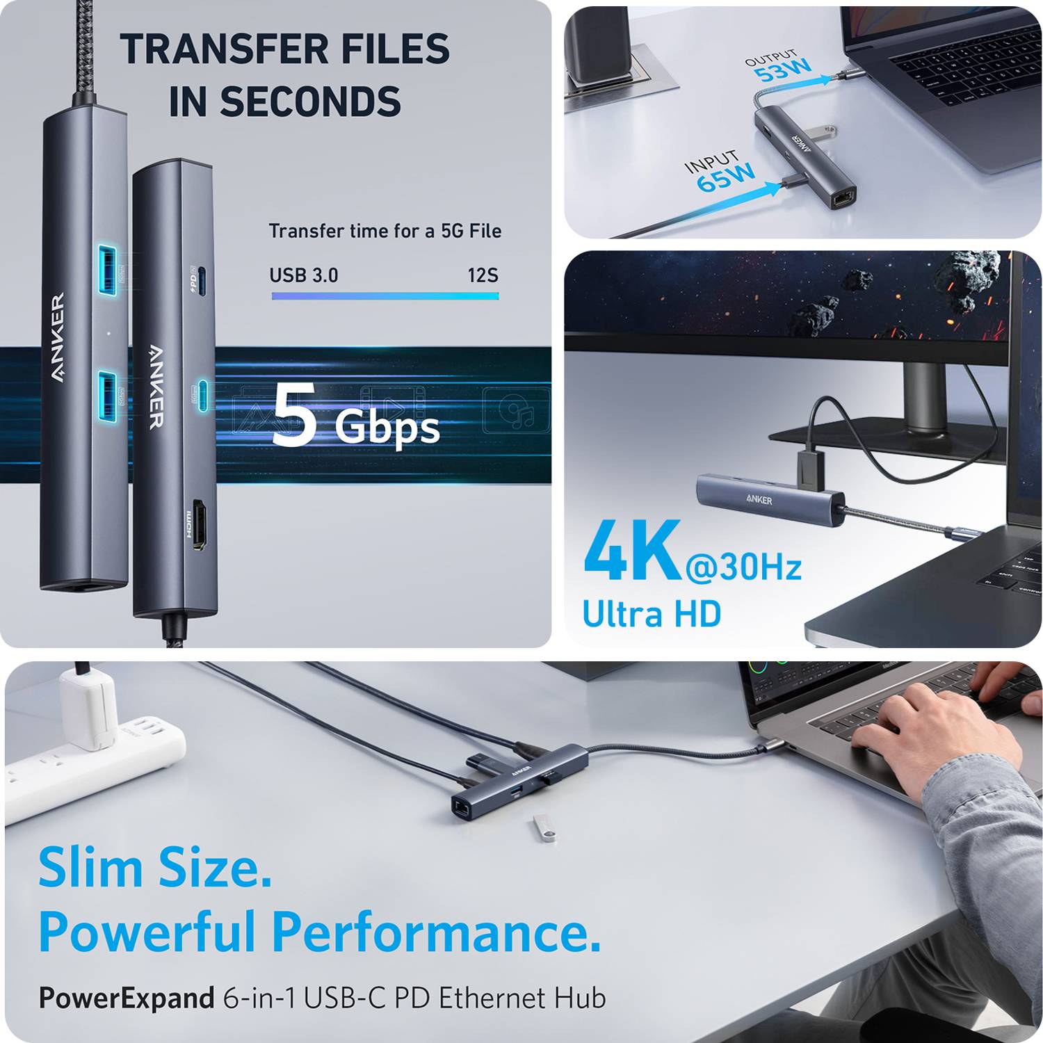 Anker PowerExpand USB-C naar Gigabit Ethernet Adapter, Aluminium, Compact Ontwerp, USB-C Ethernet Adapter, voor MacBook Pro, MacBook Air 2018, iPad Pro 2018, XPS, en nog veel meer