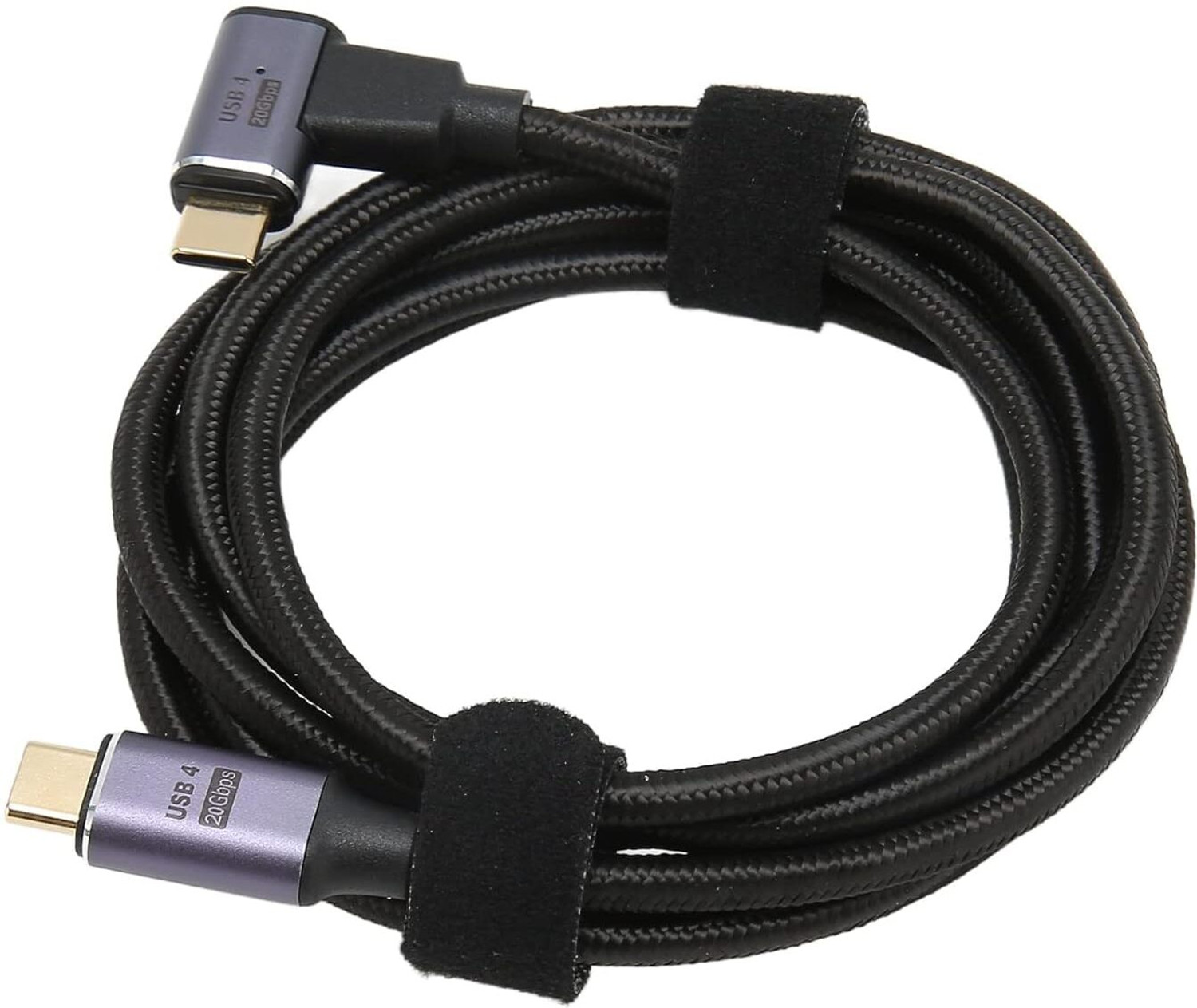 Image of microware 90 Degree USB4 / USB C Right Angle Male to Male Extension Extender, Cable (Support 100W Power / 40Gbps / 8K Video) Laptop Accessory