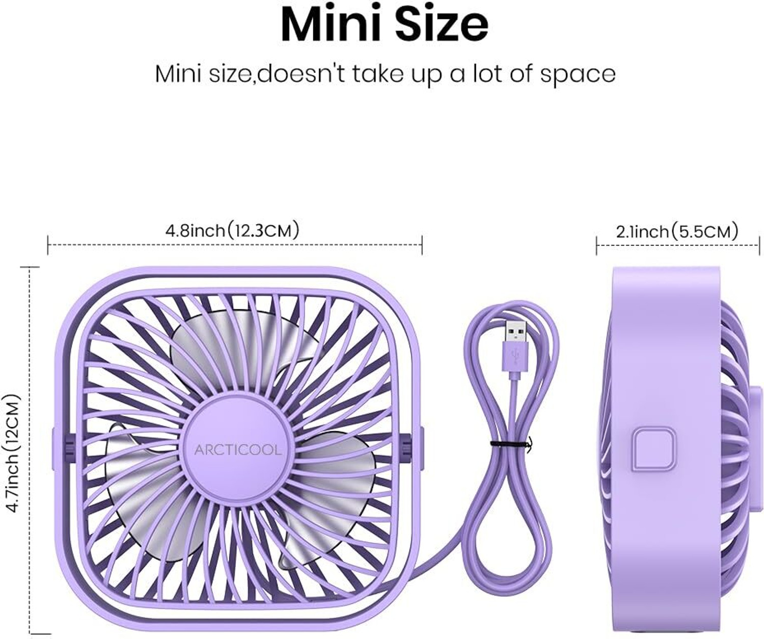 Image of ARCTICOOL USB FAN USB Fan, USB Desk Fan Table Fan with StrongAirflow & Quiet Operation Desk Fan USB Fan
