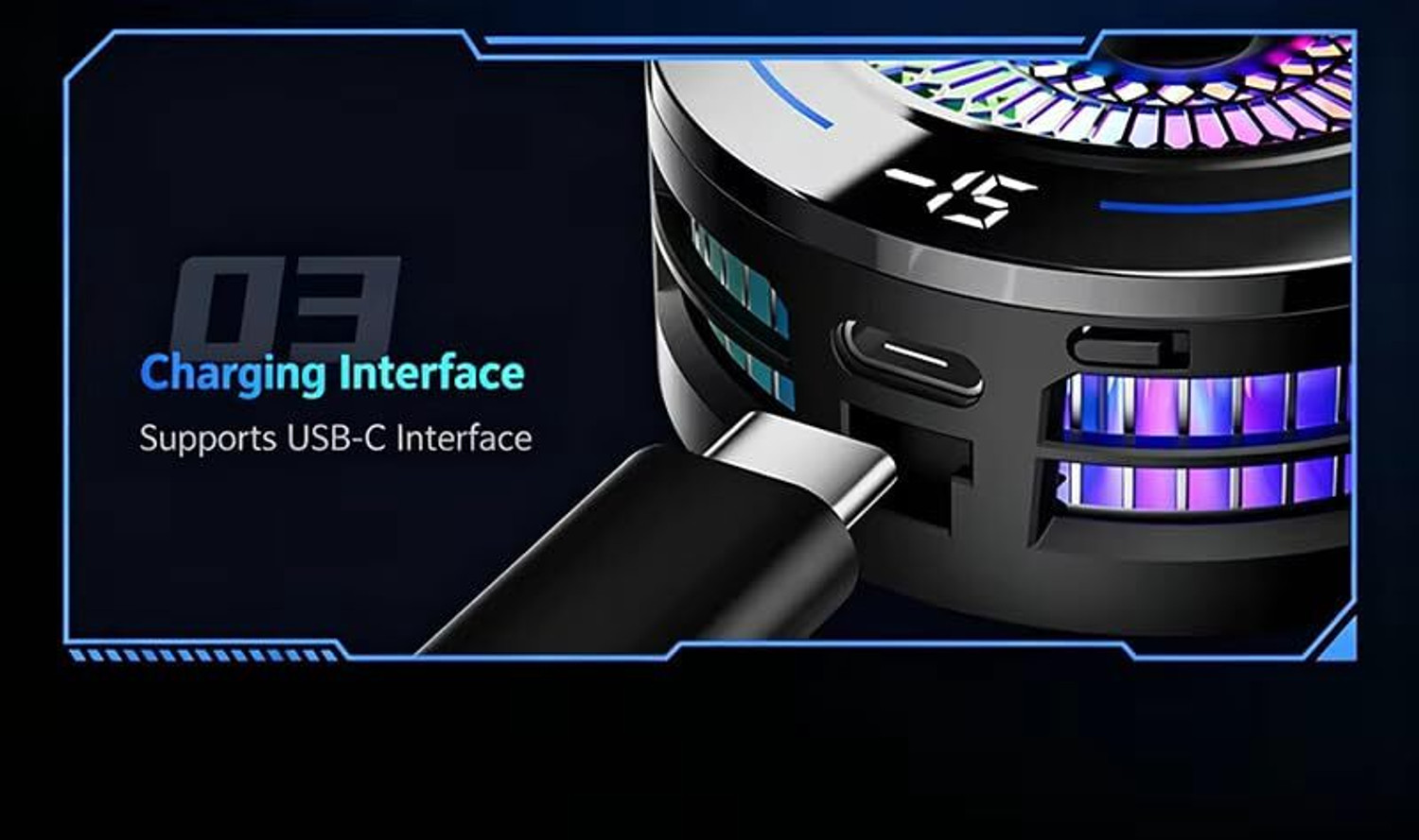 Image of VoiDrop Premium Metal Mobile Cooler With 0 Noise For Gaming BGMI Free Fire Pubg Turbo Mobile Cooler USB Air Cooler
