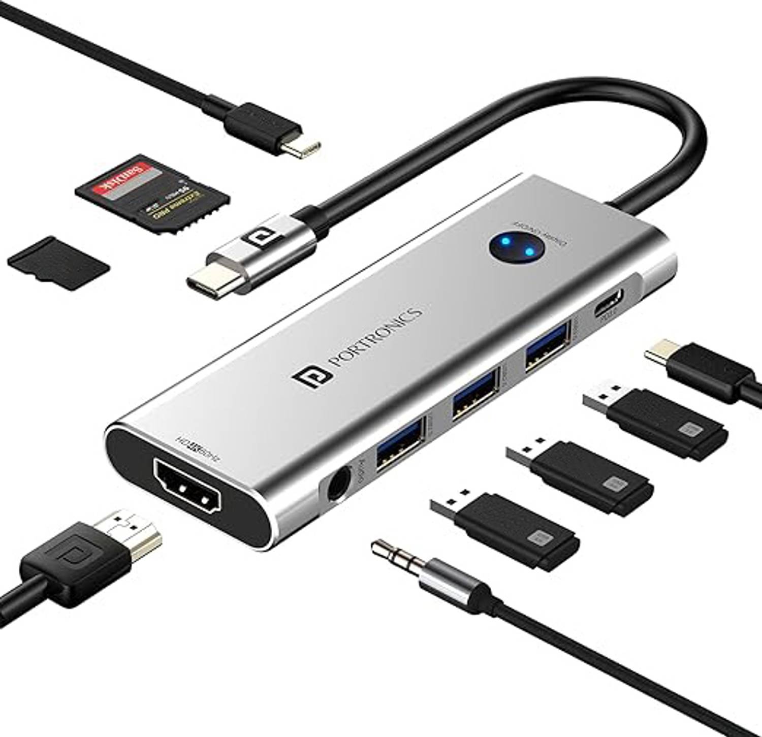 Portronics Mport One 9-in-1 USB C Hub