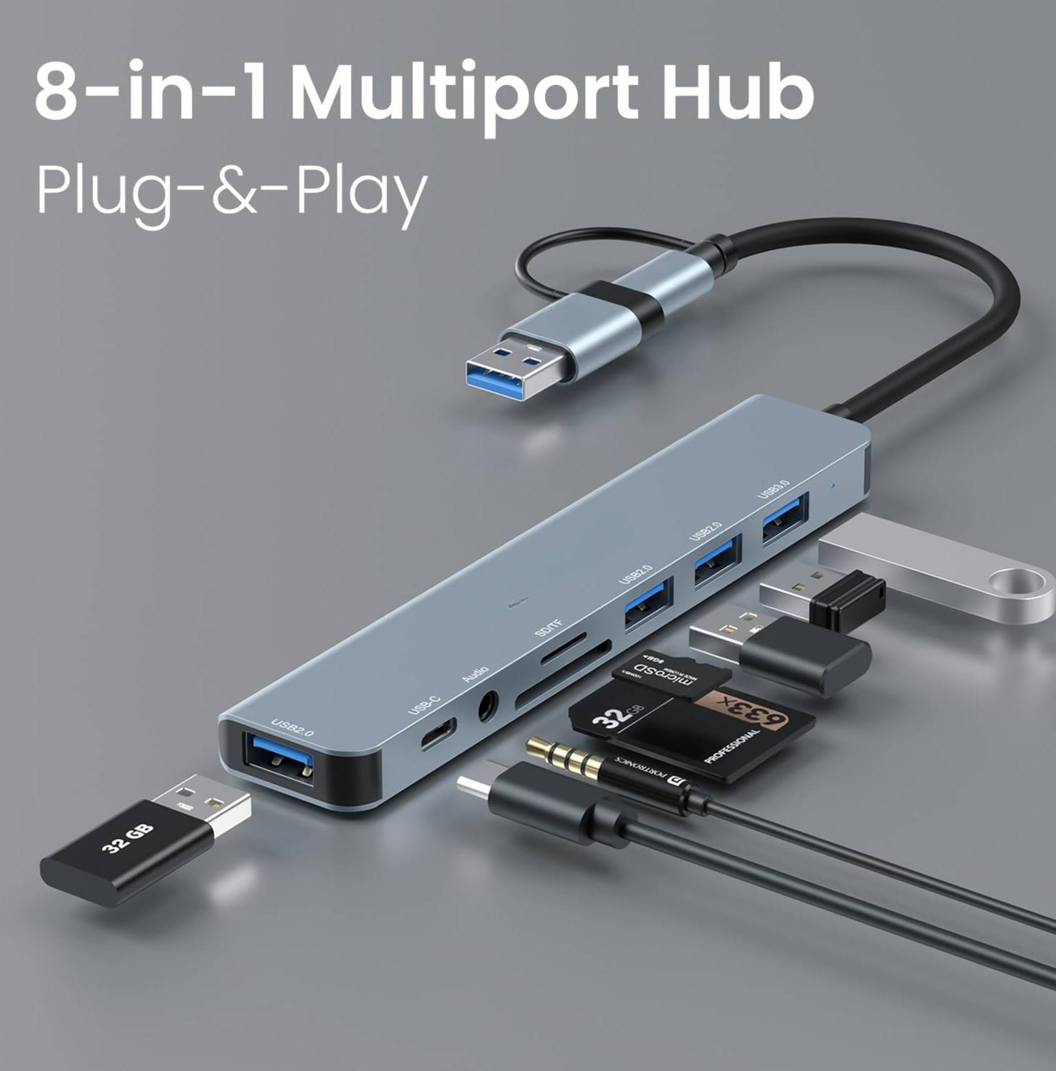 Rackit Power Mport 8 Plus 8-in-1 Docking Station - Image 2