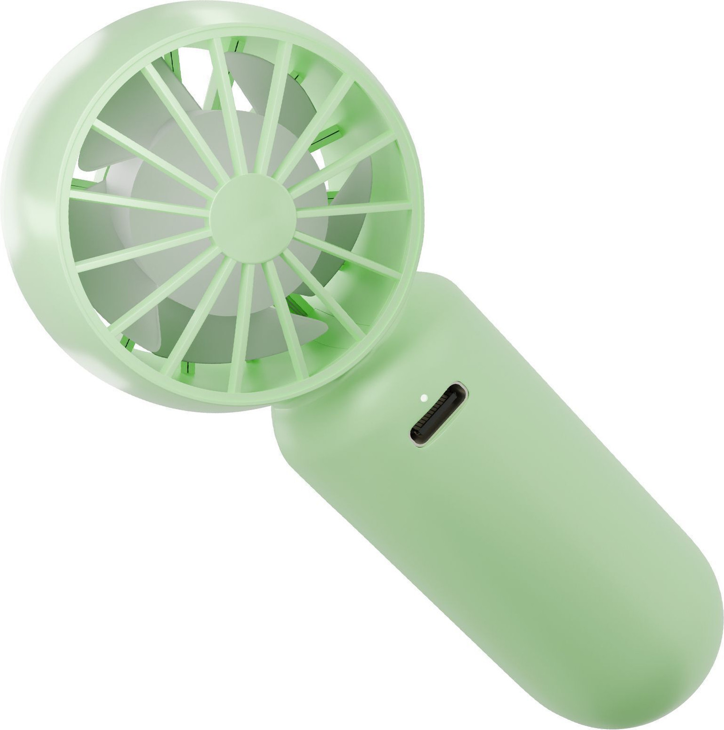 Image of ZEBRONICS Portable Hand , Upto 3h Backup,10500 RPM, Rechargeable Battery, 5 Speed Modes ZEB-Heat Buster 100 Green USB Fan