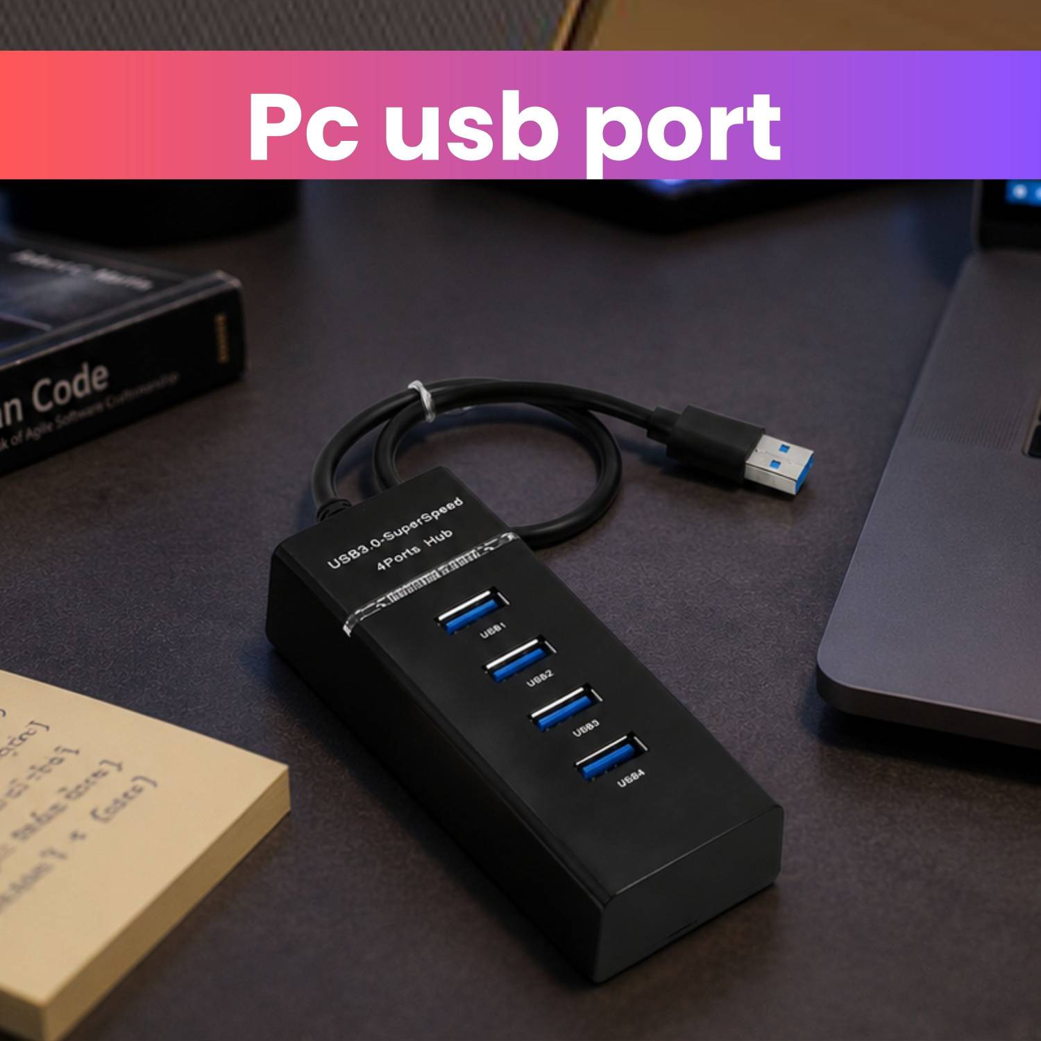 SYARA USB Hub 3.0, 4-Port High-Speed Data Expansion Hub for Laptop CB50 USB Hub 3.0, 4-Port High-Speed Data Expansion Hub for Laptop CB50 USB Hub