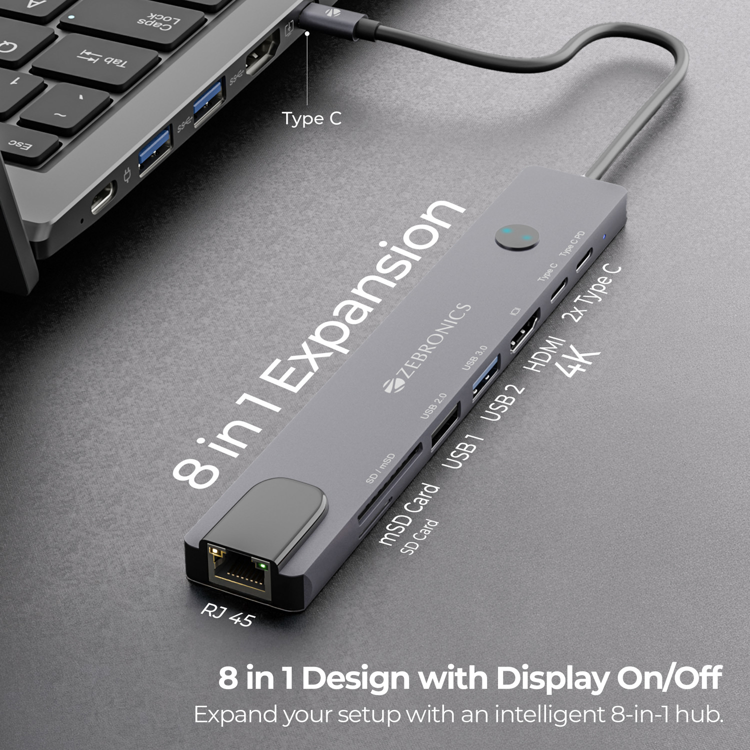 Image of ZEBRONICS ZEB - CT81 PLUS ZEB - CT81 PLUS USB Hub