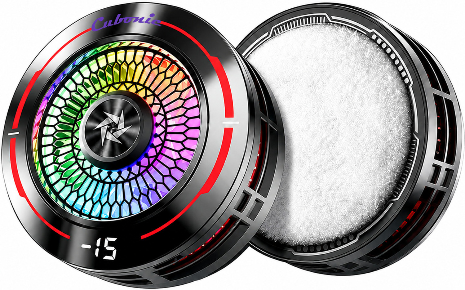 Image of Cubonic SL91 12W Semiconductor| RGB| LED| Type-C| Magnetic /Clip Cooling Fan Cabinet Cooler
