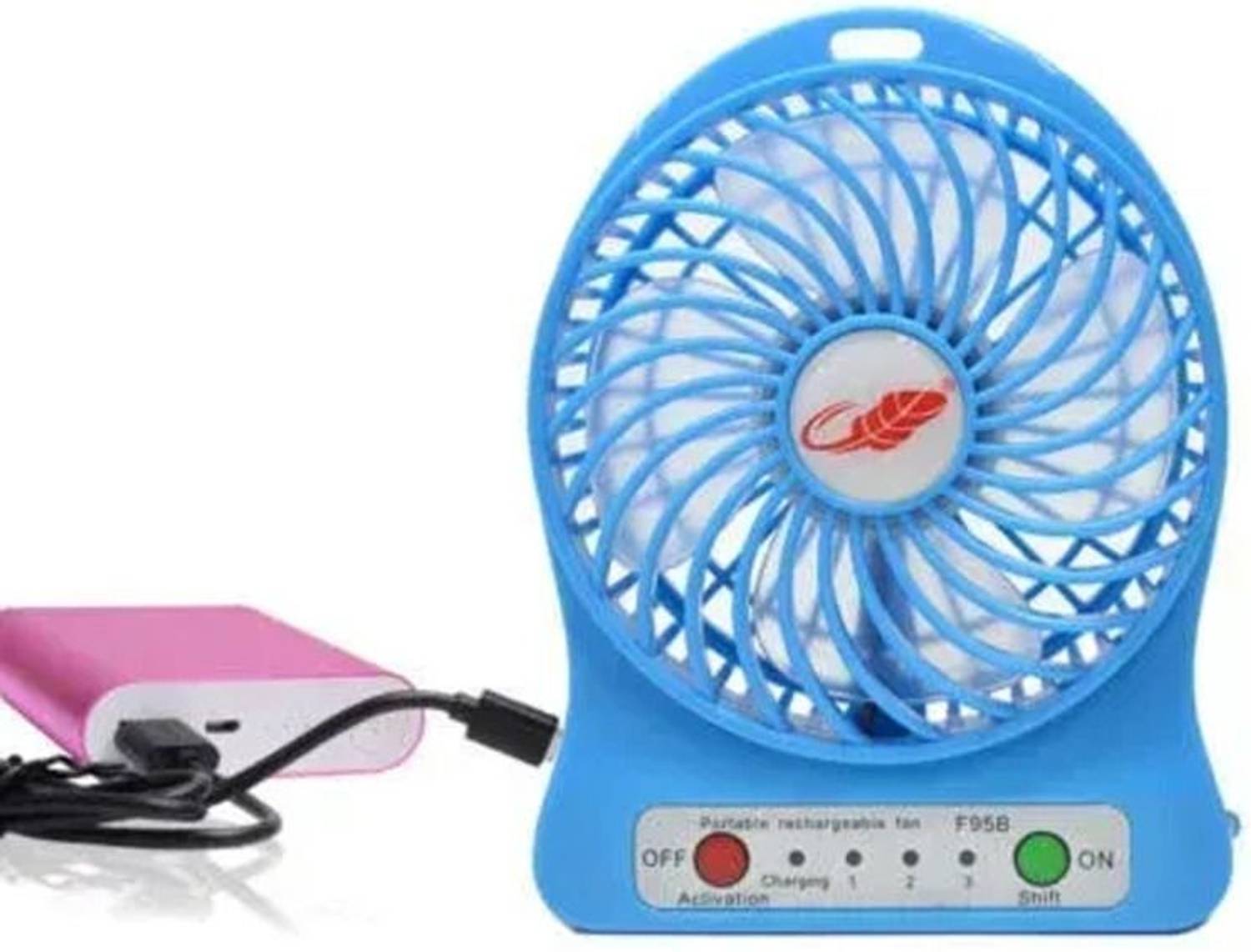 Casecade USB Rechargeable Portable Hand Fan | Quiet & Powerful |Mini Pocket Fan | 3 Speed| Personal Cooling Fan for Home, Office & Outdoor Rechargeable Fan, USB Fan