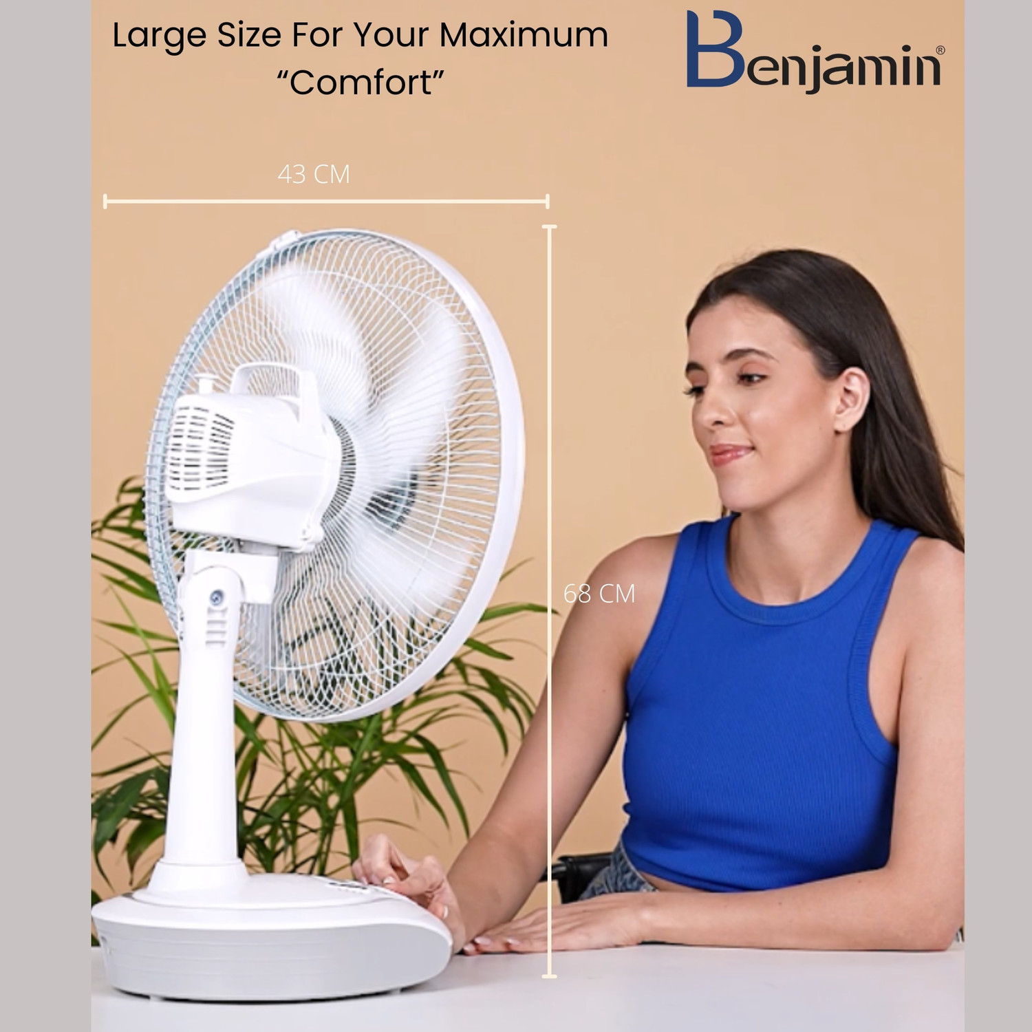 Image of MrRight by Fippy MR-5916 BLDC AC /DC Rechargeable Battery Fan 16 Inches (400mm Blade) with 1 Year Warranty BLDC Motor 400 mm Table Fan