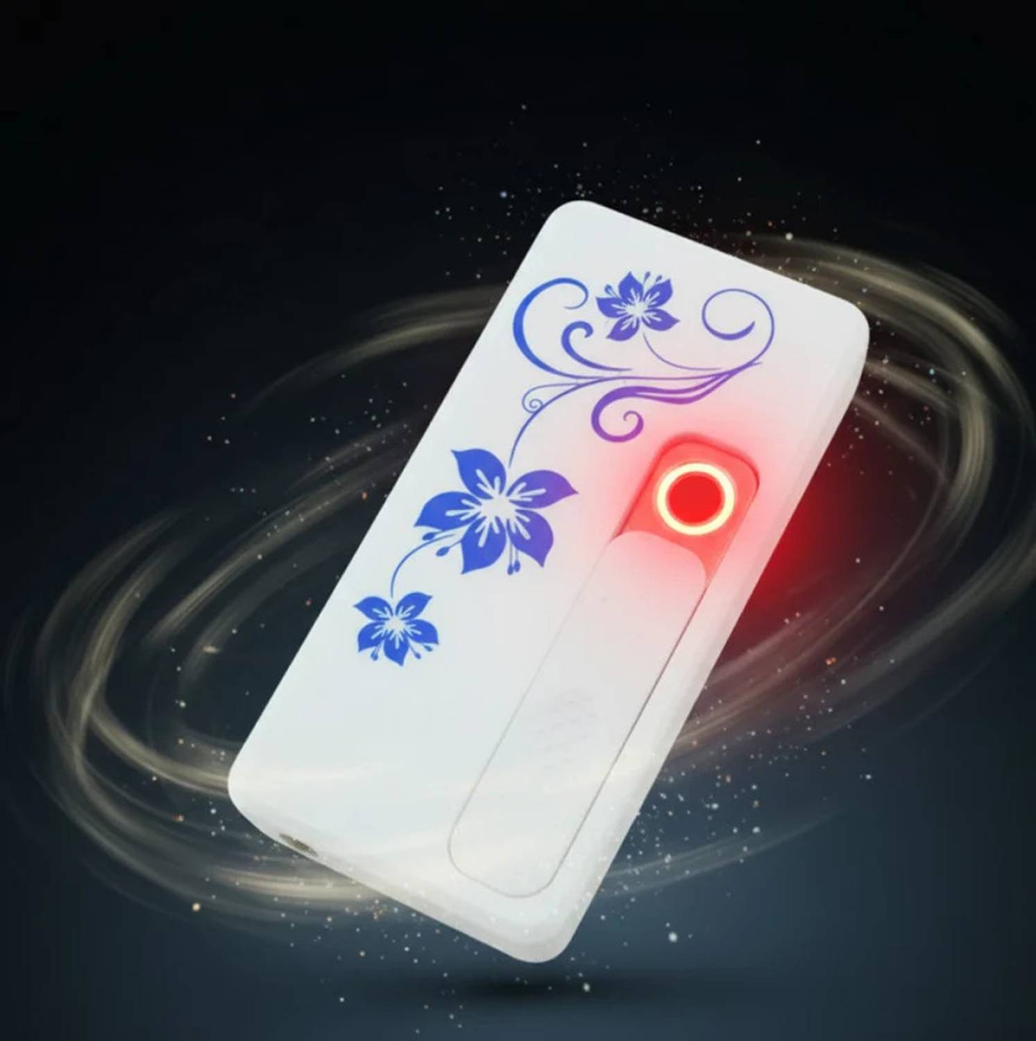 Flamora USB Plasma Arc Lighter Blue Floral - Image 5