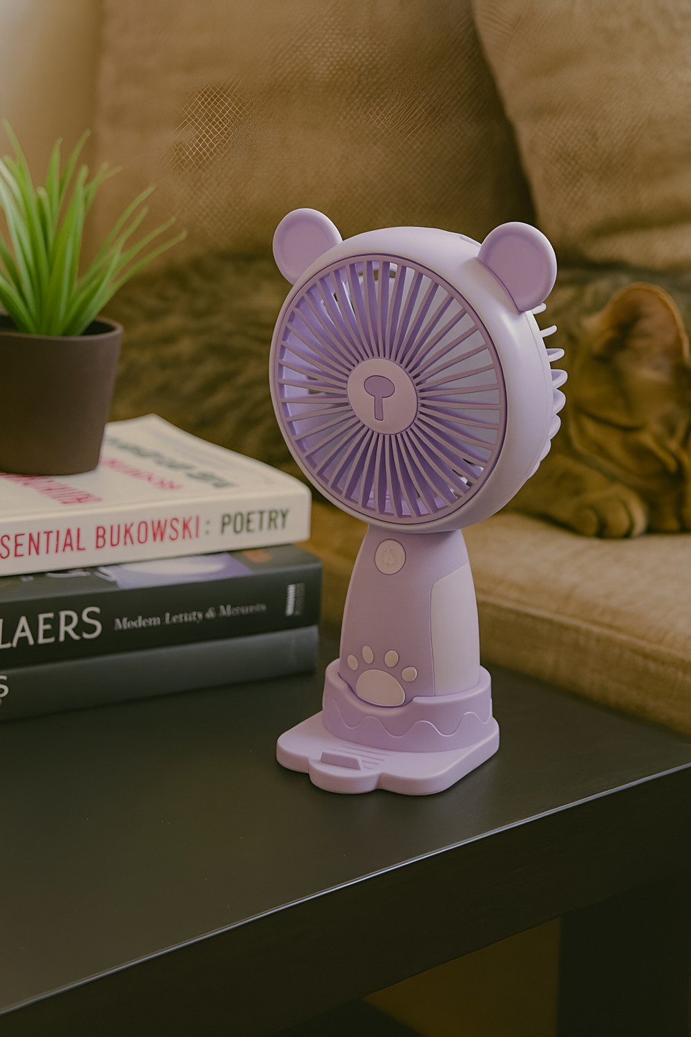 Image of WOYR 3 Speed Portable Fan Rechargeable with stand|Small Fan Portable Fan Rechargeable Fan