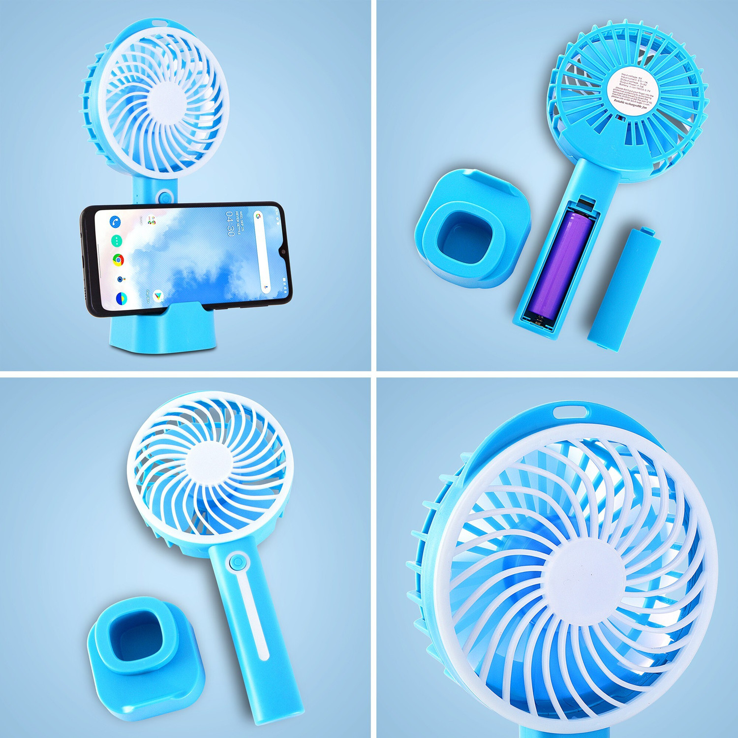 Image of MZ K5 (RECHARGEABLE PORTABLE USB FAN) With Built-In Mobile Stand 1200mAh Battery USB Fan