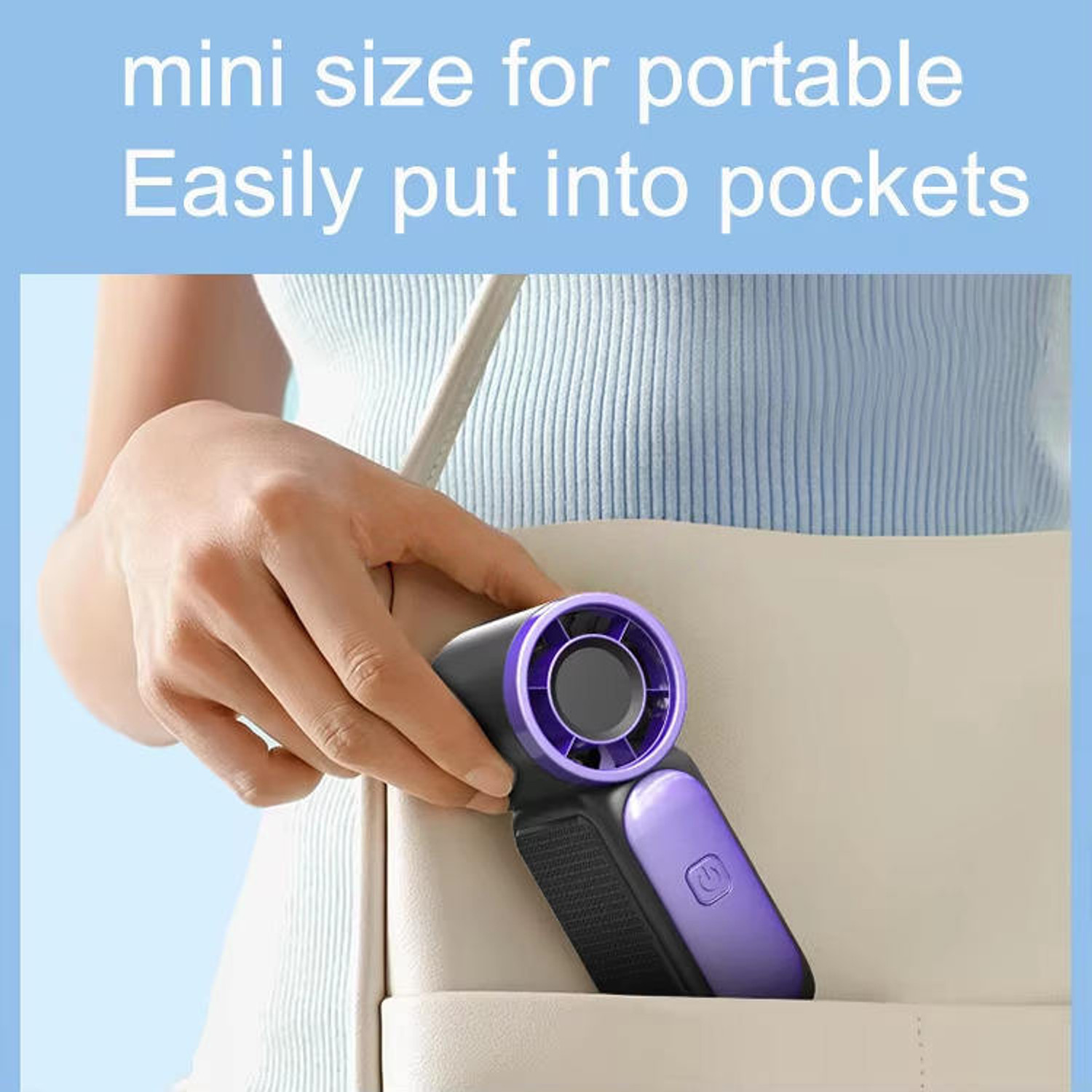 Image of Care 4 MIni Rechargeable Portable Hand Fan M46 HAND FAN C TYPE RECHARGEABLE PORTABLE HAND FAN Rechargeable Fan, USB Fan