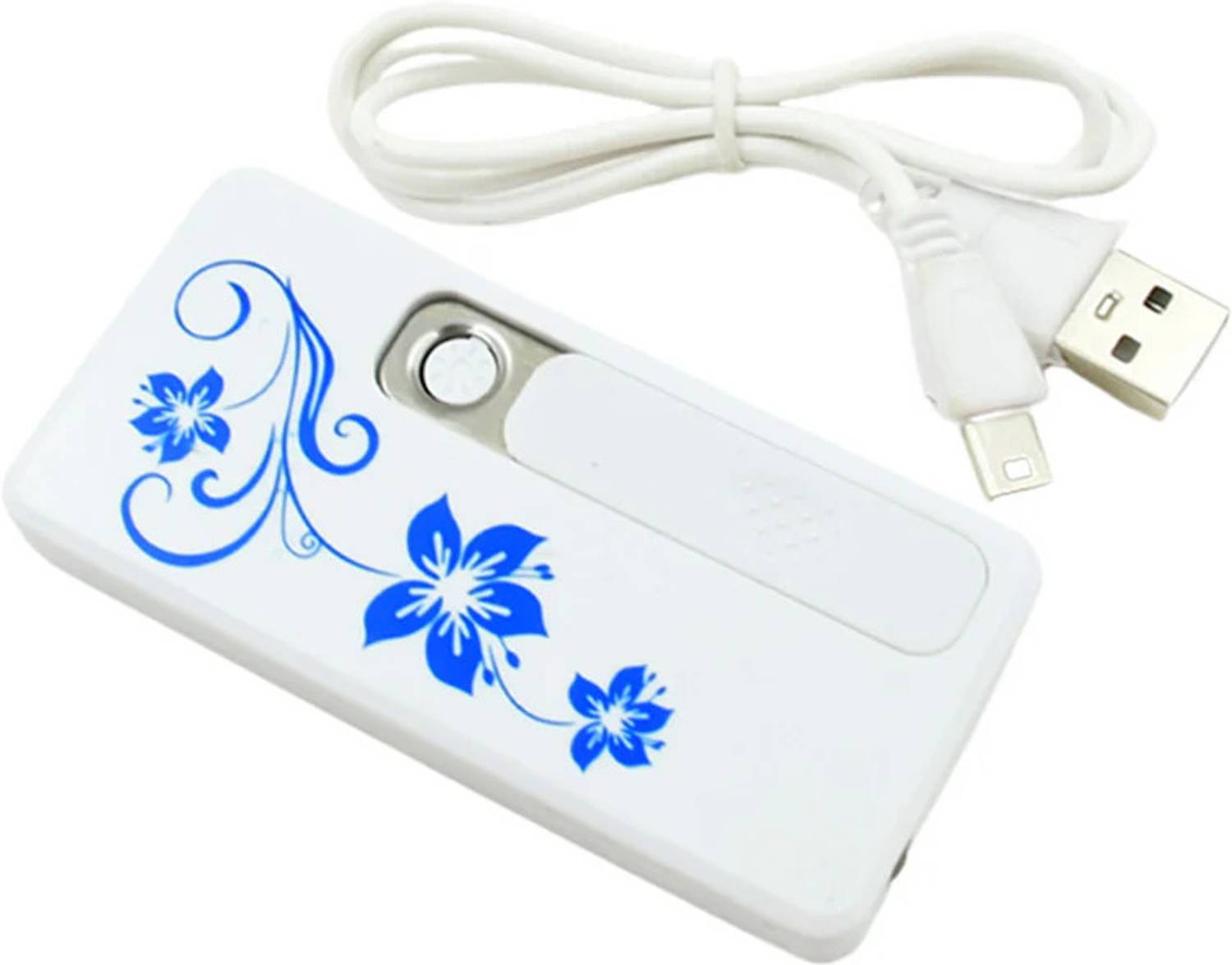 Flamora USB Plasma Arc Lighter Blue Floral - Image 2