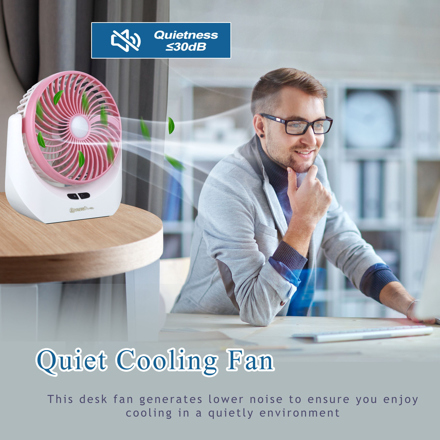 Image of TAKSHA FANS High Speed Rechargeable portable Table Fan with LED Light Battery Powered 3-Speed Portable Mini USB Fan For Home, Office , Kitchen USB Fan