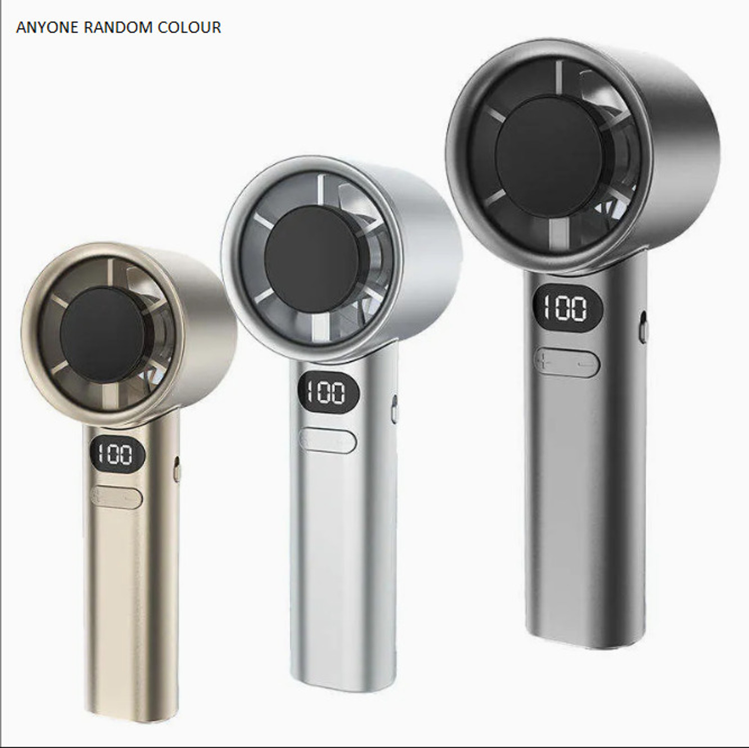 Image of Carecase Portable USB Rechargeable Desktop and Pocket Handheld Turbo Fan Air Cooling with Light for Outdoor Use USB Fan