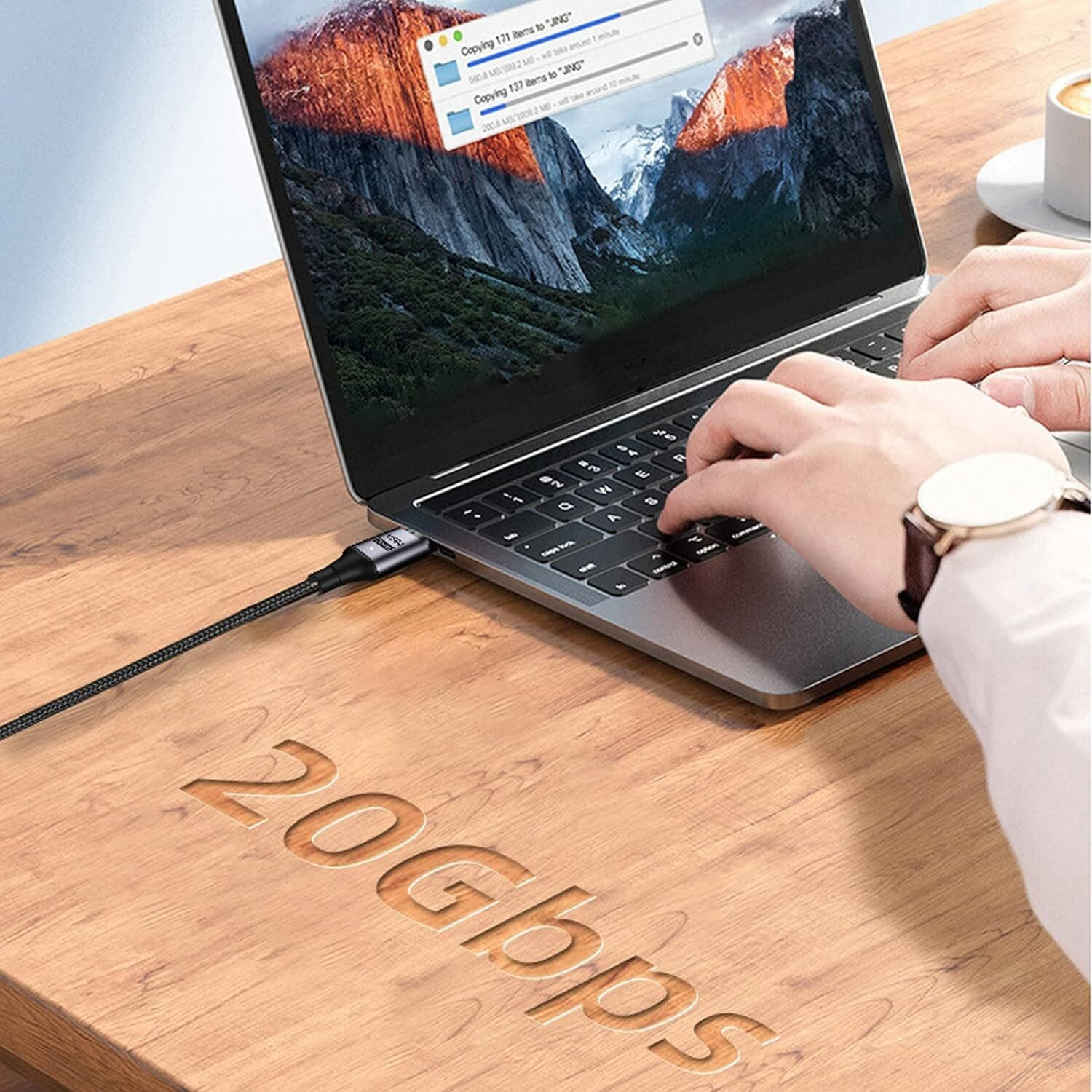Image of microware 90 Degree USB4 / USB C Right Angle Male to Male Extension Extender, Cable (Support 100W Power / 40Gbps / 8K Video) Laptop Accessory