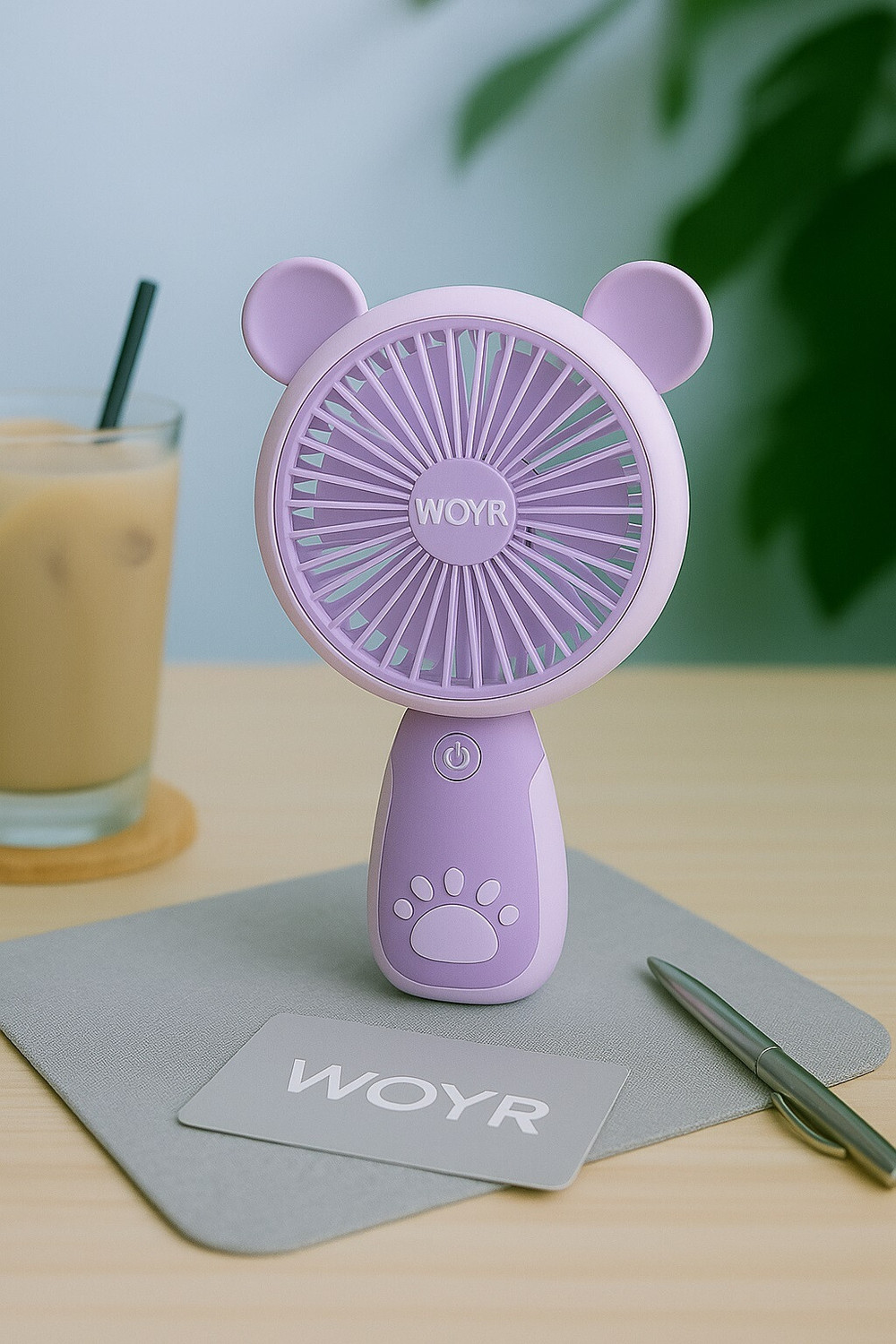 Image of WOYR 3 Speed Portable Fan Rechargeable with stand|Small Fan Portable Fan Rechargeable Fan