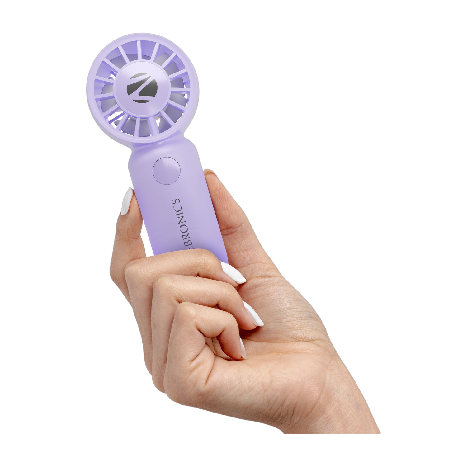 ZEBRONICS Portable Hand, Upto 3h Backup,10500 RPM, Rechargeable Battery,5 Speed Modes ZEB-Heat Buster 100 Purple USB Fan