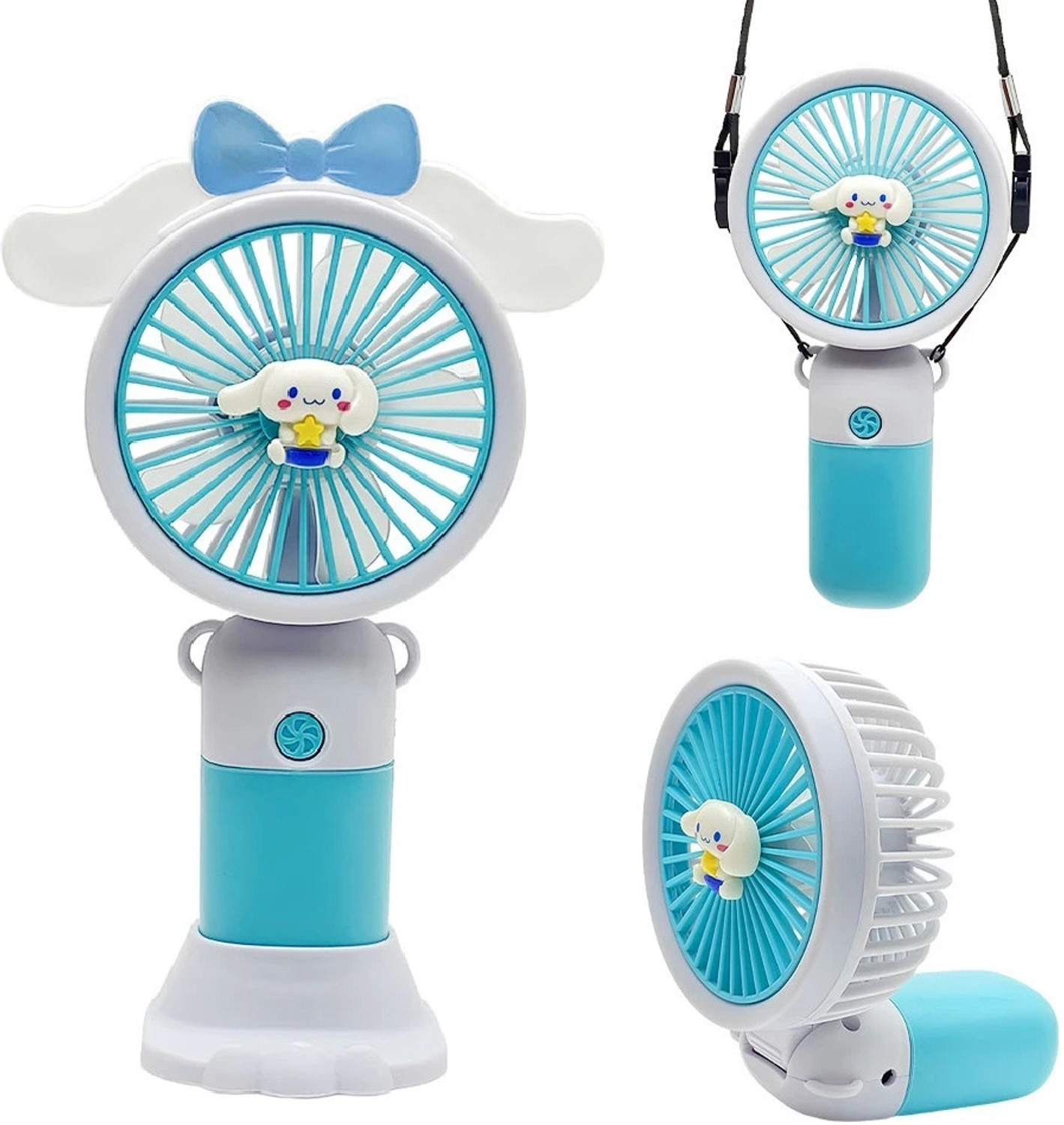 Image of Felinar Foldable Mini Portable Fan Rechargeable USB Handheld Fan 1-Speed Adjustable Mini Portable Fan Rechargeable USB Handheld Fan in blue USB Fan