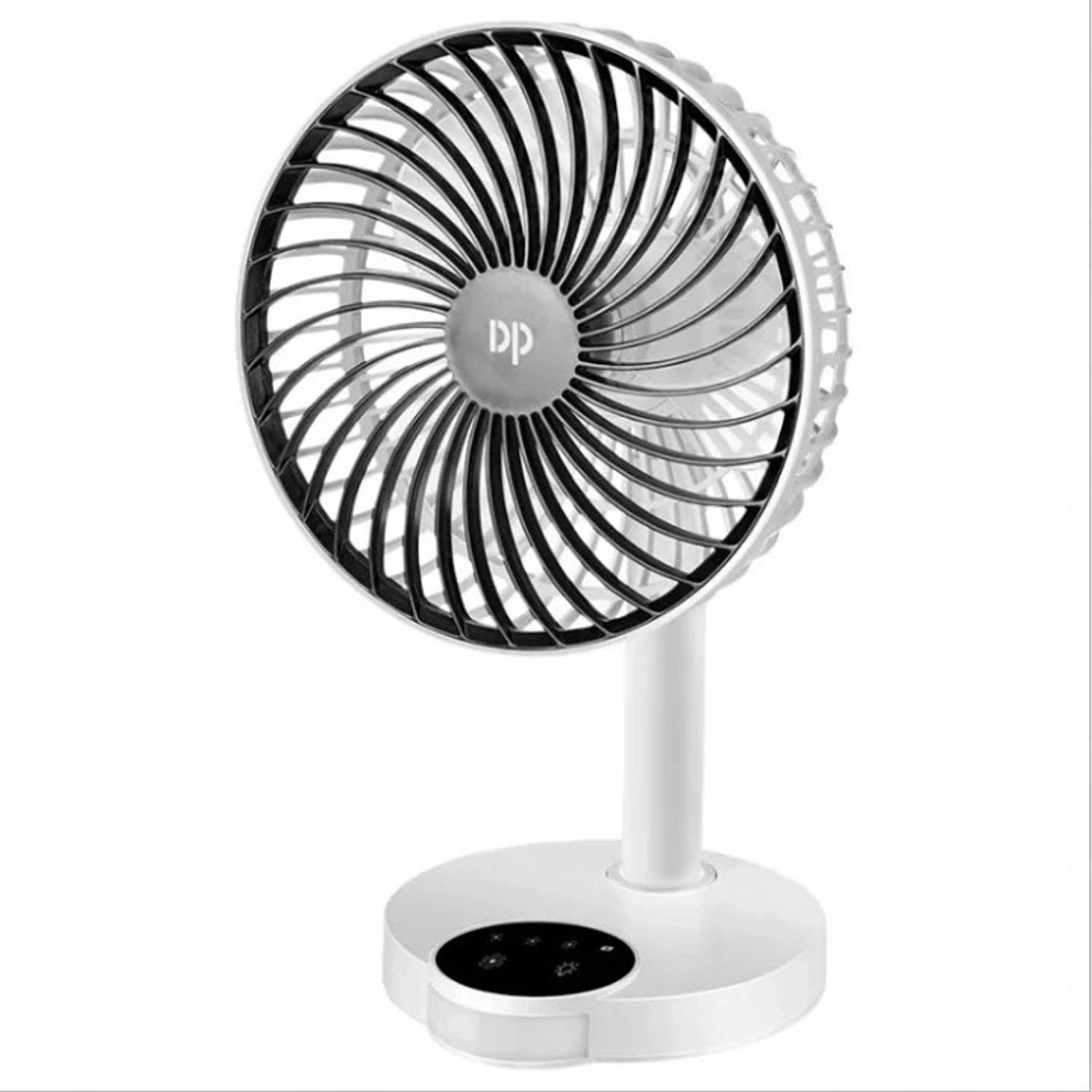 Image of Dp 7626 (PORTABLE RECHARGEABLE TABLE FAN) LED Night Light with 4000mAh Battery 7626 -3 Speed Gear USB Fan