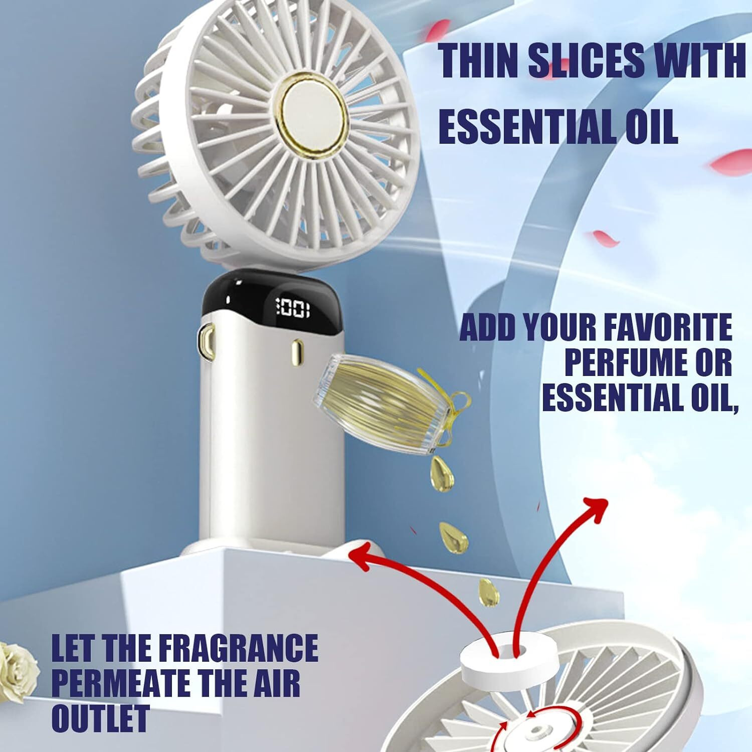 Image of Sampri Table Fan You Can Also use Directly Fan Power Bank[ DC] Desk Fan 4000mAh USB 3 mm Table Fan