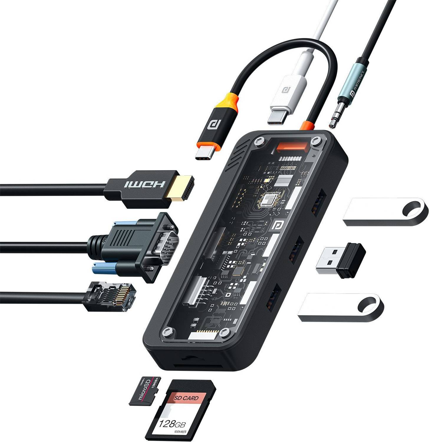 Portronics MPort View Three 10-in-1 USB-C Docking Station