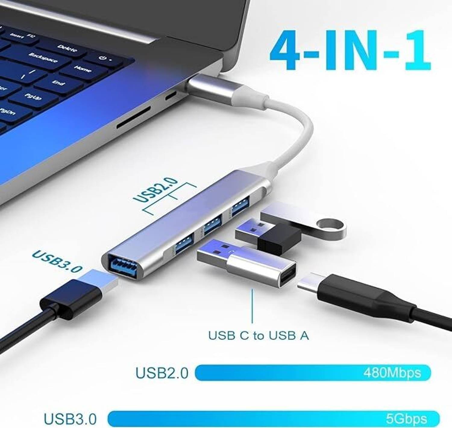 XENOAHS USB 3.0 & 3 x USB 2.0 Ports Multiport - Image 4