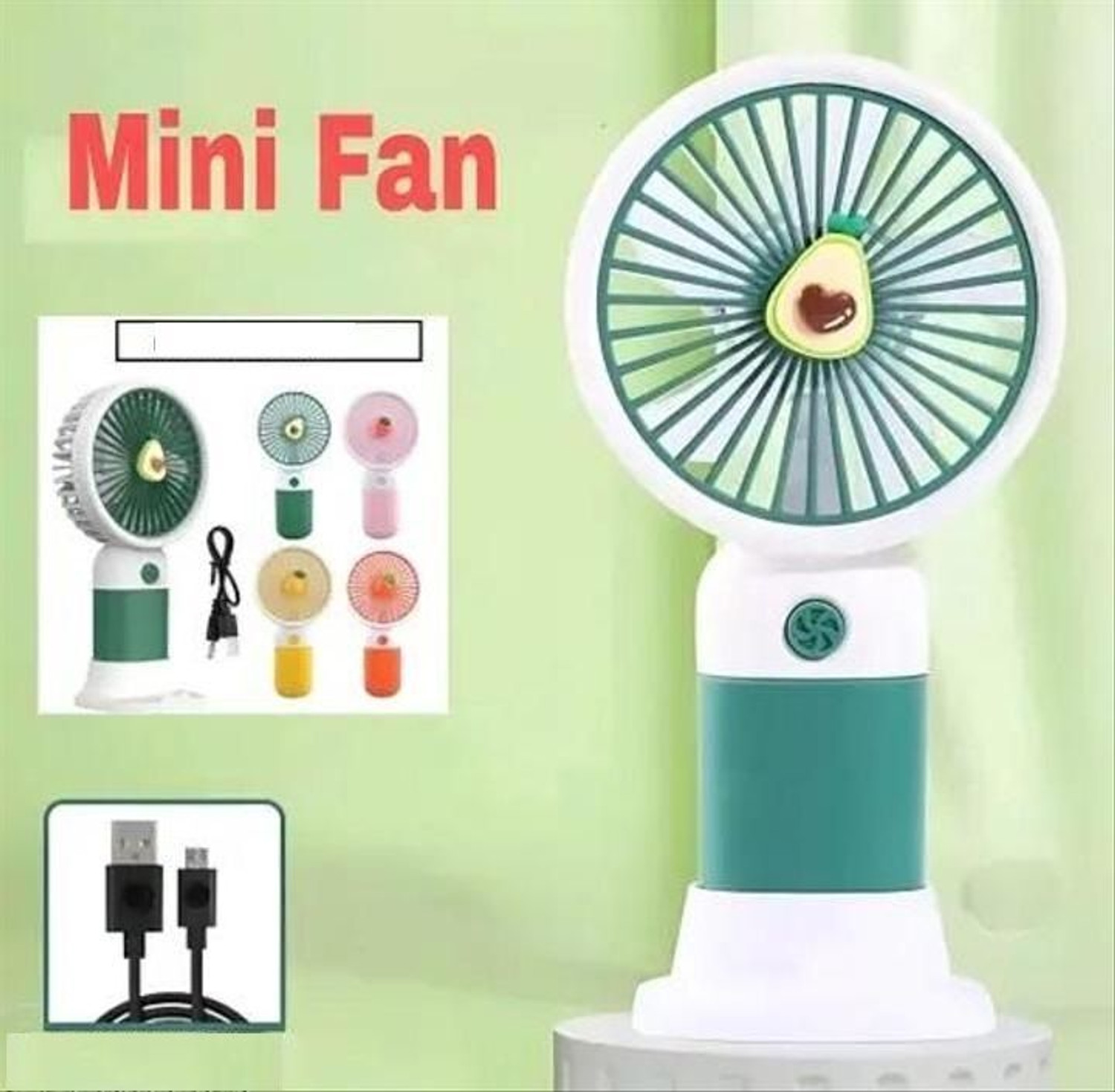 Image of CJ CHILDREN'SJOY Cute multicolour as per availability Mini Handheld Fan | Lightweight Personal Cooling Fan for Home, Travel & Study Desk USB Fan