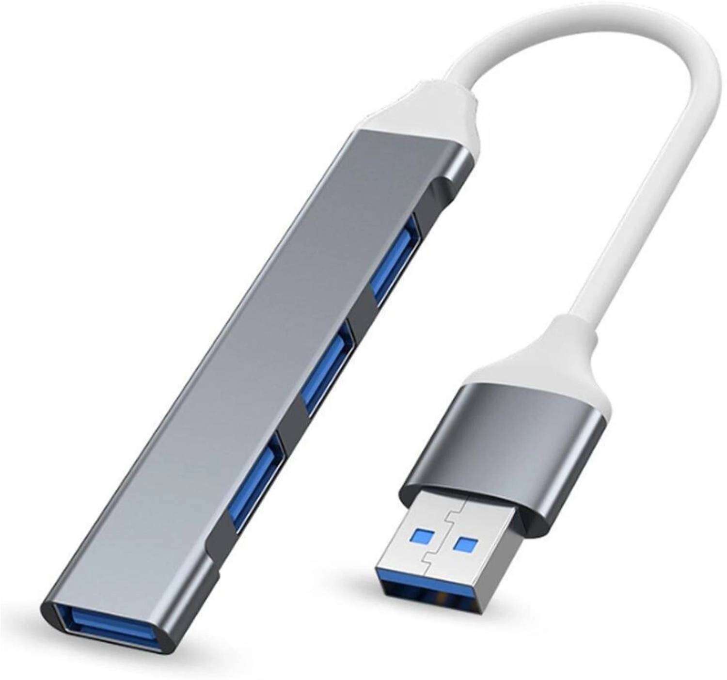 DELOX 4 in 1 OTG USB Hub Gray - Image 1