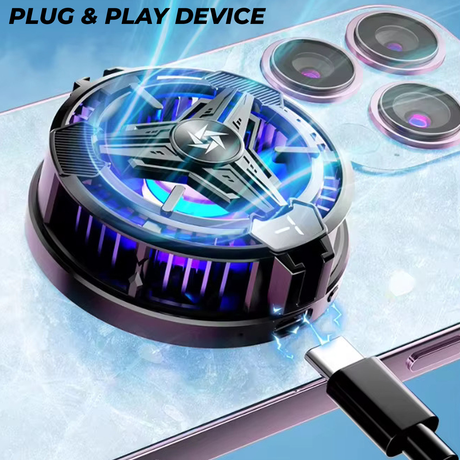 Image of MOBIZAC Mobile Phone Cooler Semiconductor Radiator Portable Mobile Cooler Ergonomic Cooling Pad