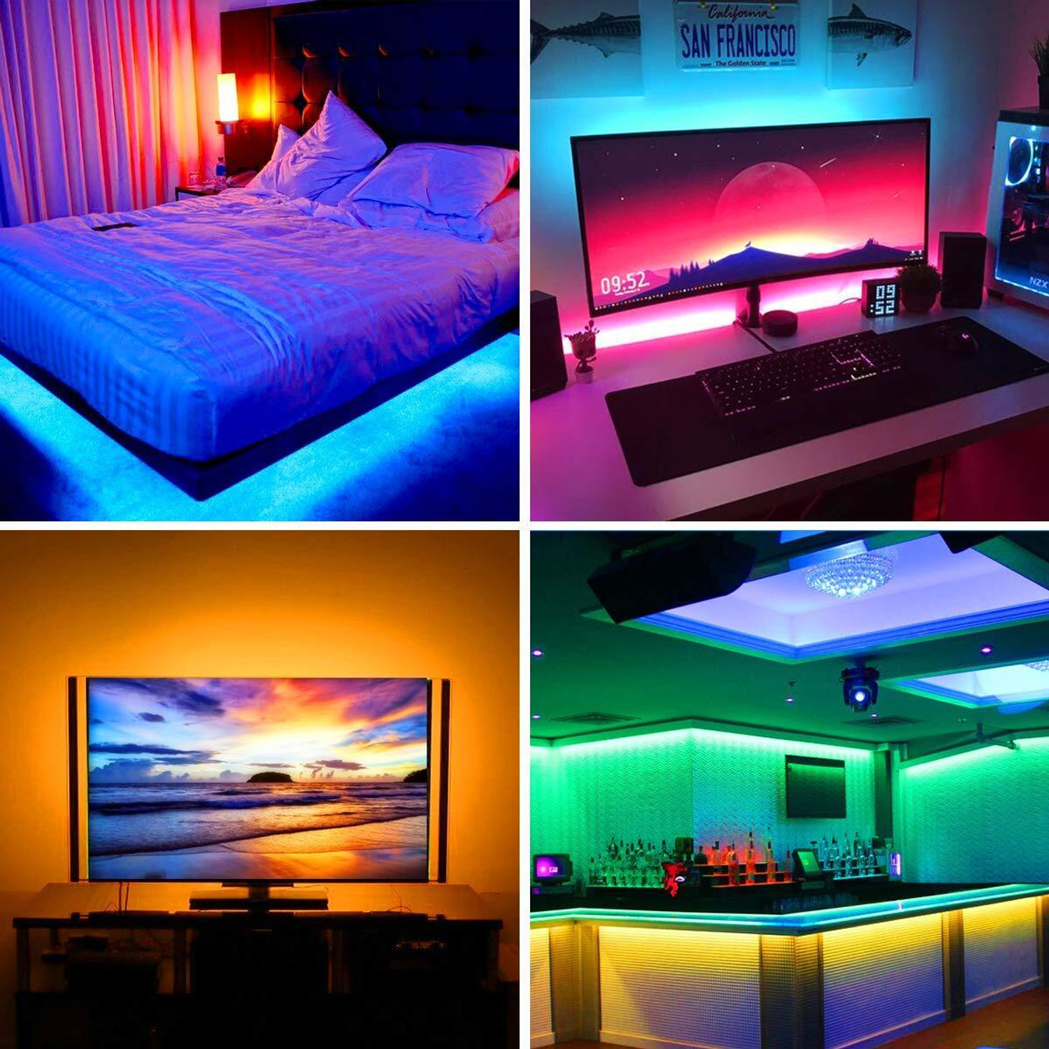 Image of AONEPTER Color Changing Lighting Kit with Remote Control Color Changing Lighting Kit with Remote Control Led Light
