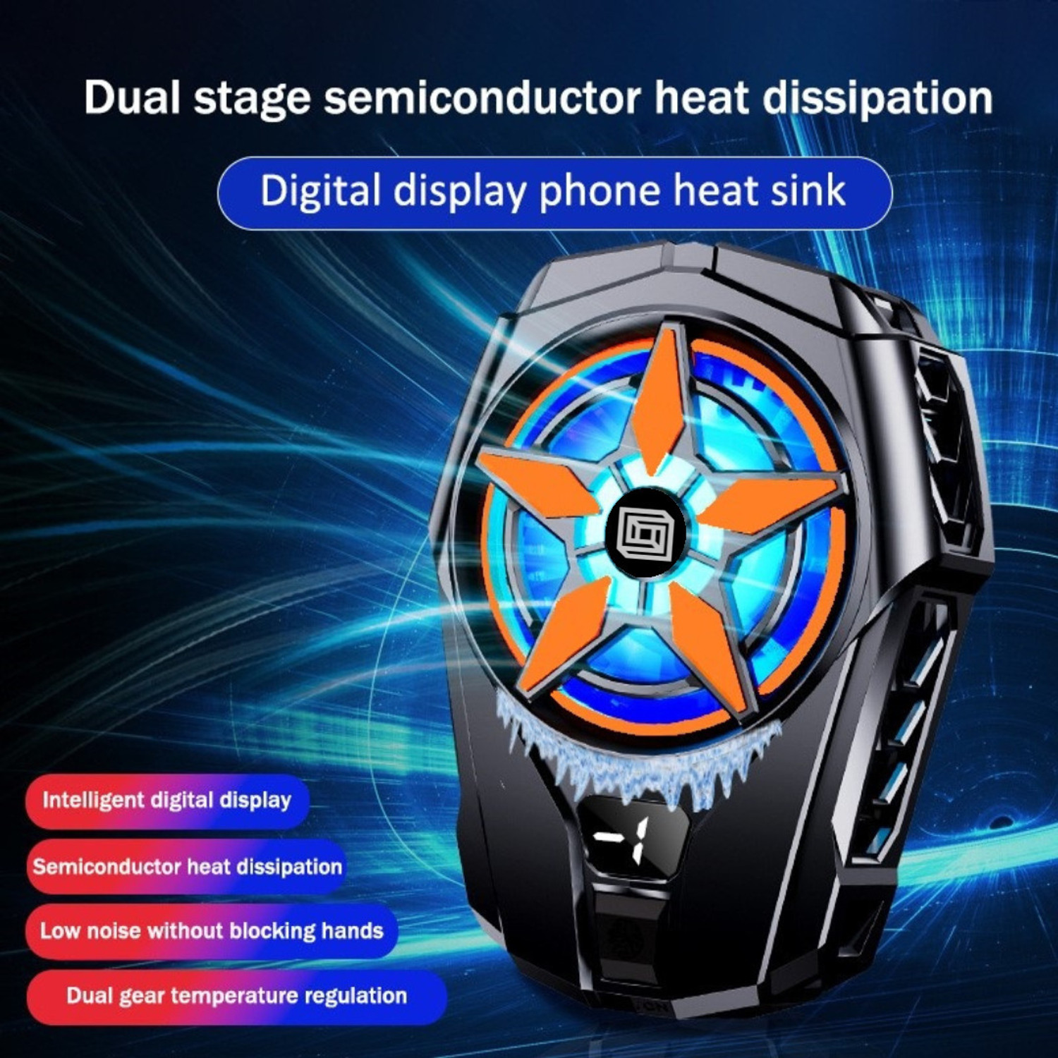 Image of Cubonic SL-09 Gear Shift Mobile Radiator Cooling 1 Fan Ergonomic Cooling Pad with Adjustable Height