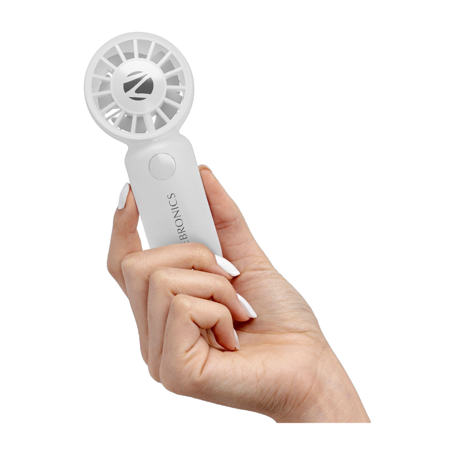 Image of ZEBRONICS Portable Hand, Upto 3h Backup,10500 RPM, Rechargeable Battery,5 Speed Modes ZEB-Heat Buster 100 White USB Fan