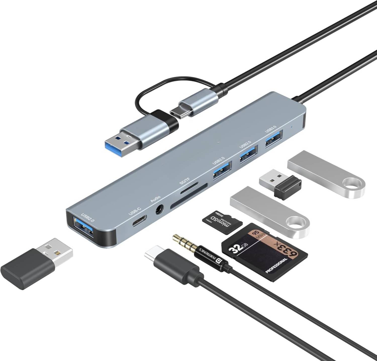 Rackit Power Mport 8 Plus 8-in-1 Docking Station - Image 1