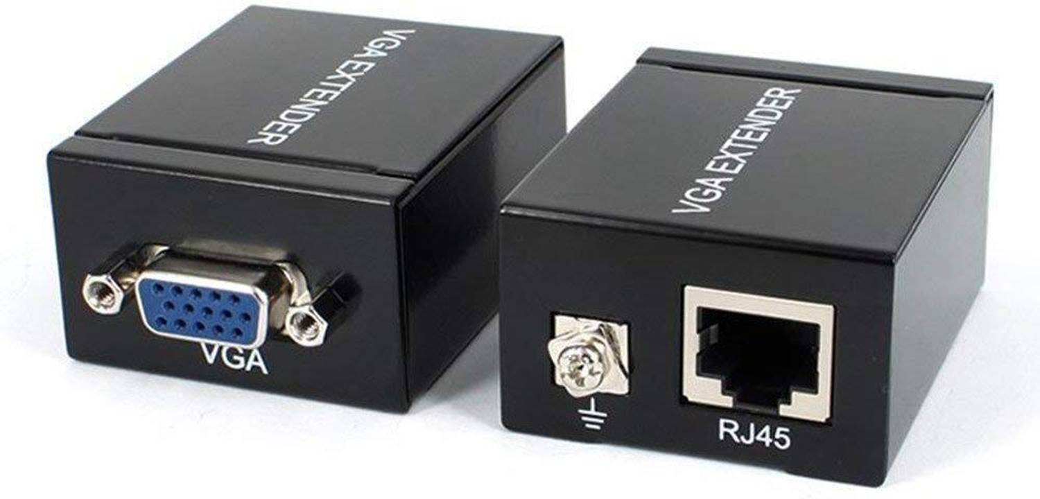 DooBuy 1080P VGA Signal 60M Extender Repeater Adapter Over Single RJ45 + Cat 5e + Cat6 Network Cable USB Hub