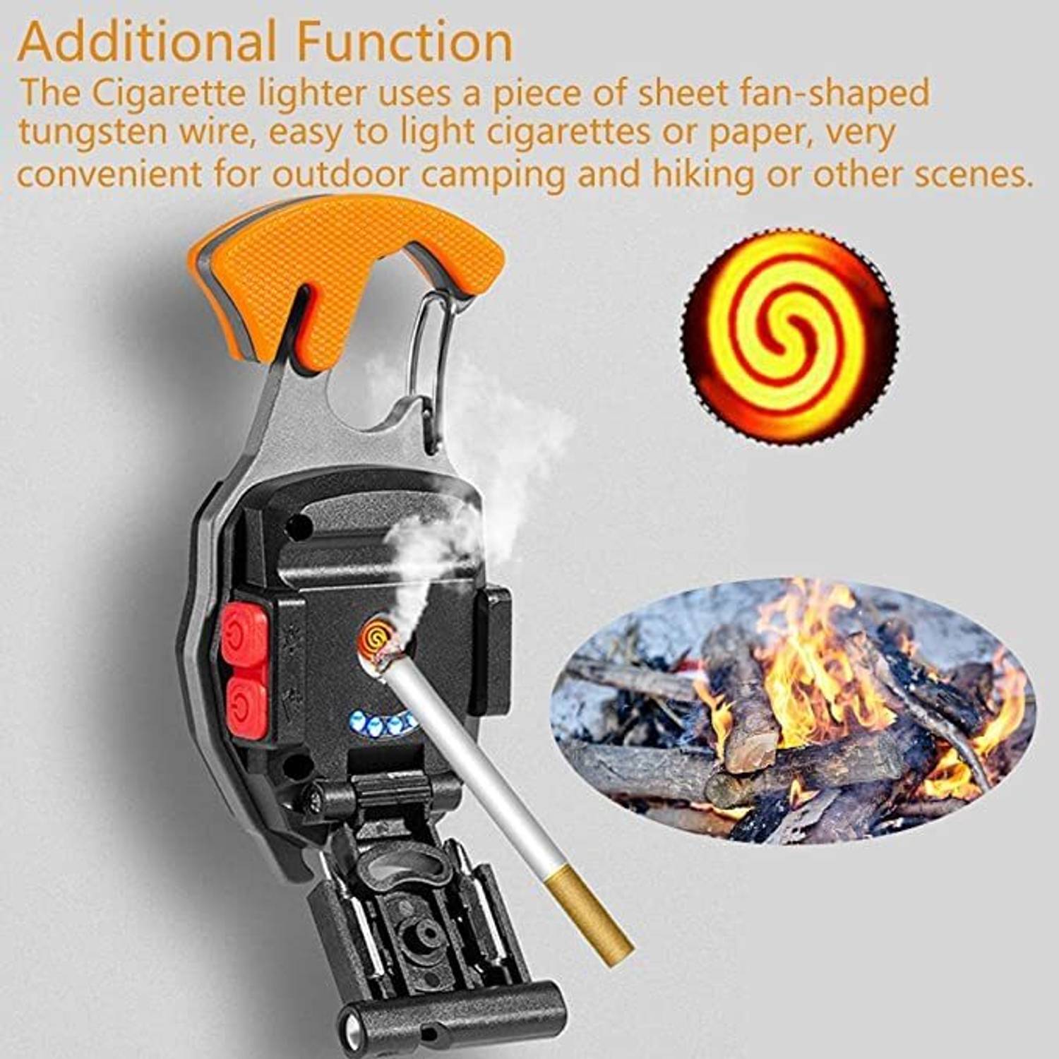 VariousEye Multifunctional Keychain Flashlight with Whistle & Tools - Image 5