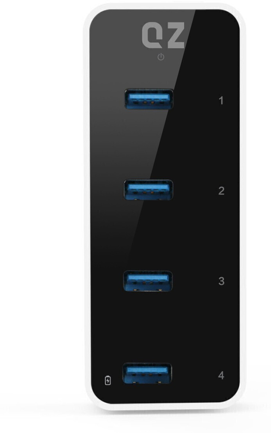 Image of QZ Active Powered USB Hub 4 Port USB Hub with 12V 2A 24W Power Adapter, USB 3.1 HB05 USB Hub