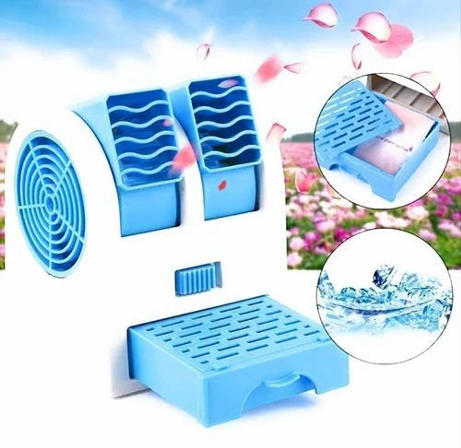 4uonly Mini Cooler Fan & Portable Small Air Conditioner USB Air Cooler NBV14 Mini Cooler Fan & Portable Small Air Conditioner Air Cooler NMK14 USB Air Cooler