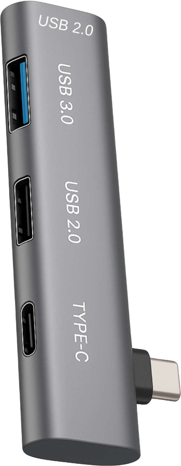 Image of Rackit Power Type C USB Hub with 3 USB Ports,1 Type C Port, Type C Plug, USB 3.0, 2-Port USB 2.0 USB Hub