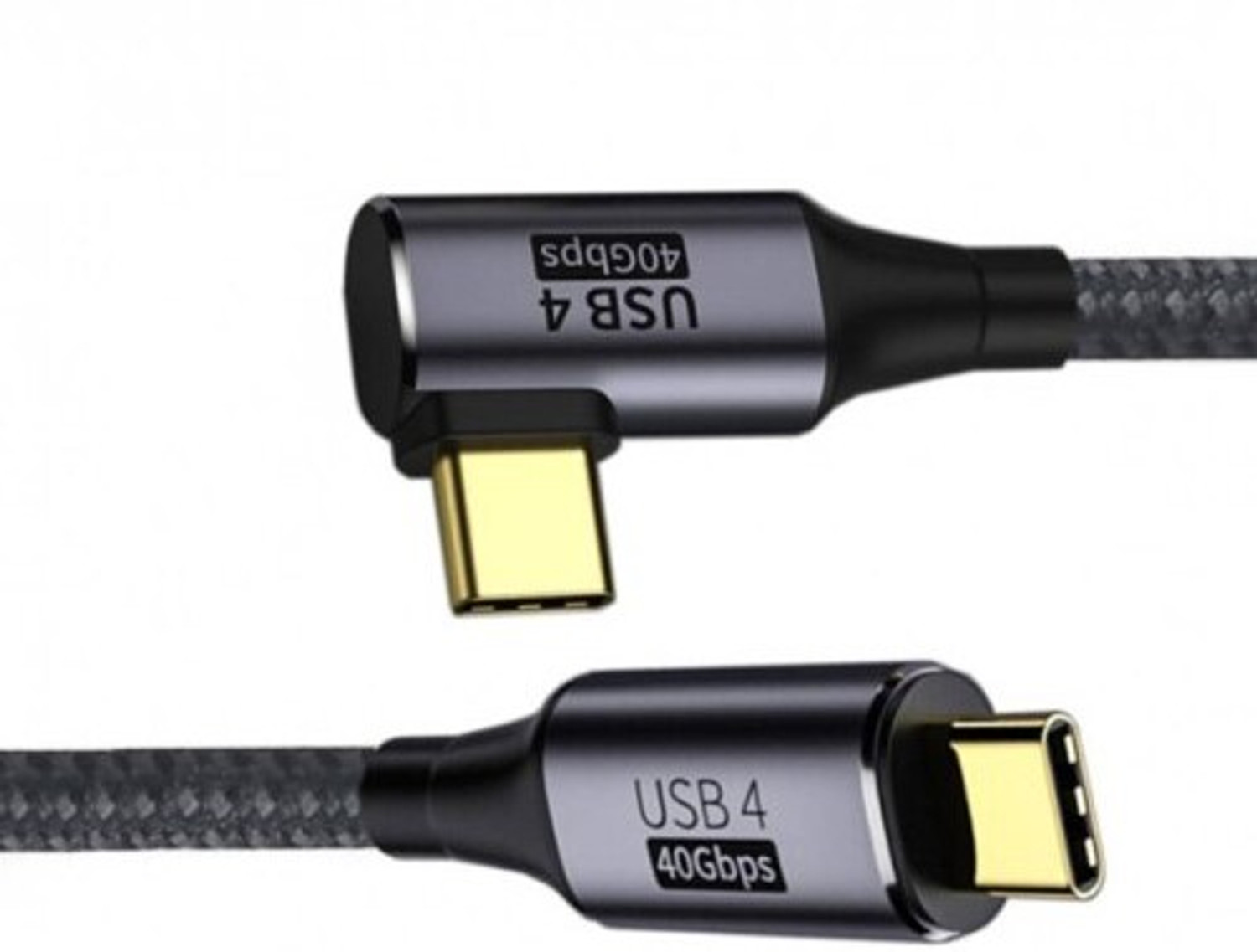 Image of microware 90 Degree USB4 / USB C Right Angle Male to Male Extension Extender, Cable (Support 100W Power / 40Gbps / 8K Video) Laptop Accessory
