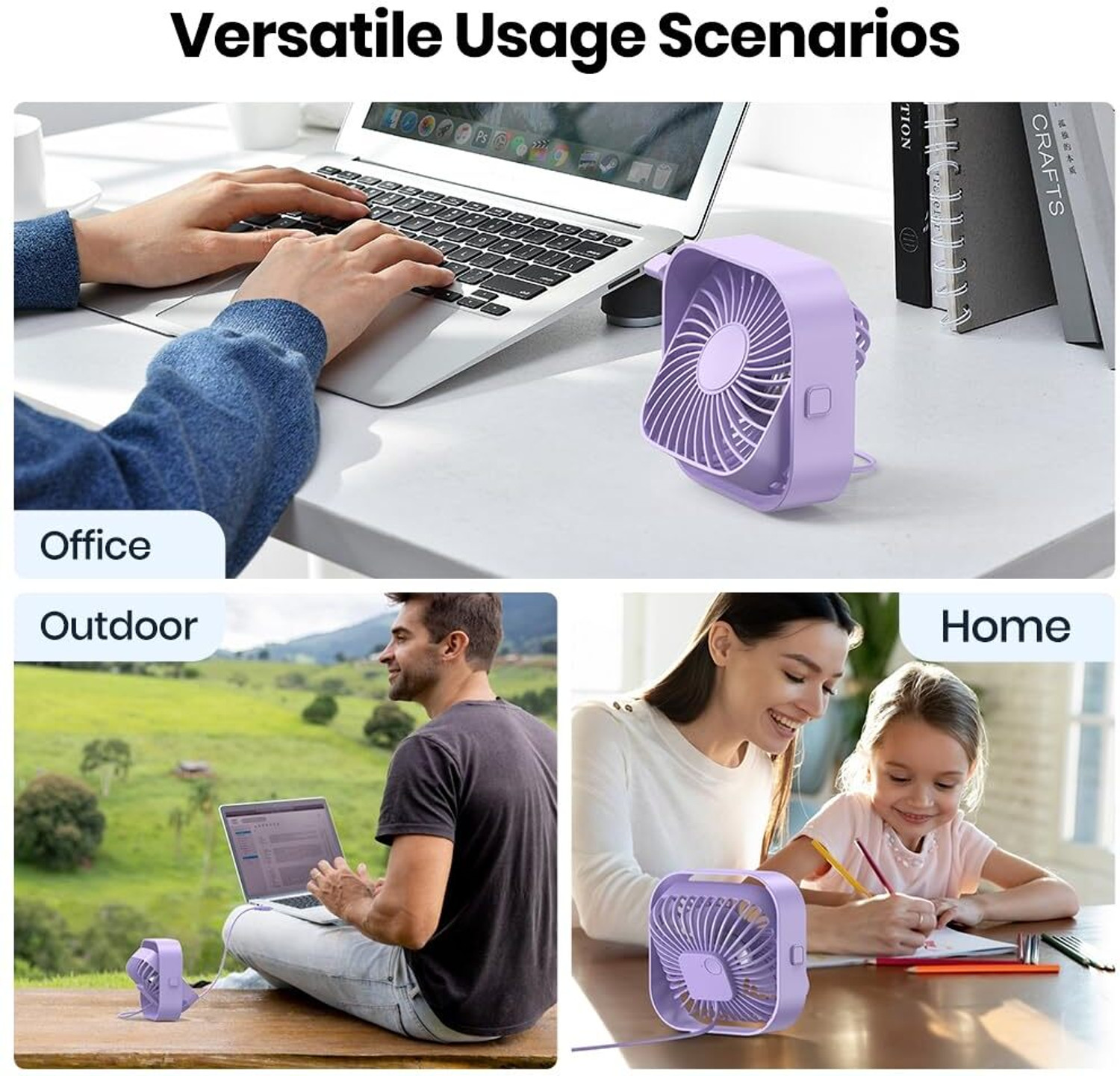 Image of ARCTICOOL USB FAN USB Fan, USB Desk Fan Table Fan with StrongAirflow & Quiet Operation Desk Fan USB Fan