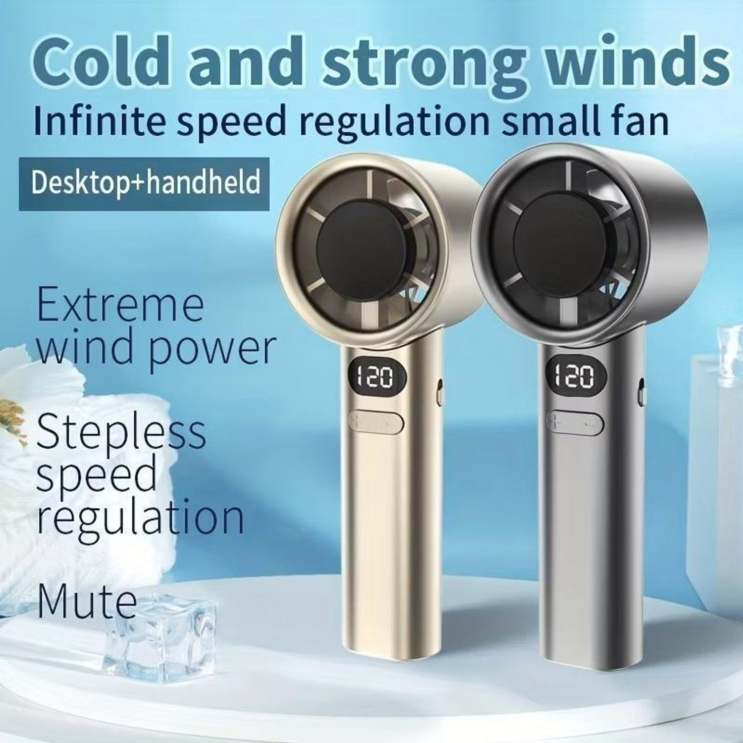 Image of omnex Portable Digital Handheld Cooling Fan with LED Display personal cooling fan M 11 USB Fan | USB Fan