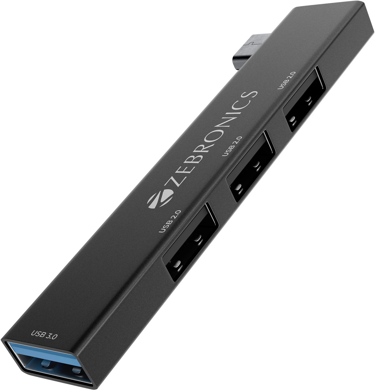 Image of ZEBRONICS 4 in 1 Type-C to USB Hub, USB 3.0, 4 USB Ports, Speeds Upto 5 Gbps Zeb-TA210U USB Hub