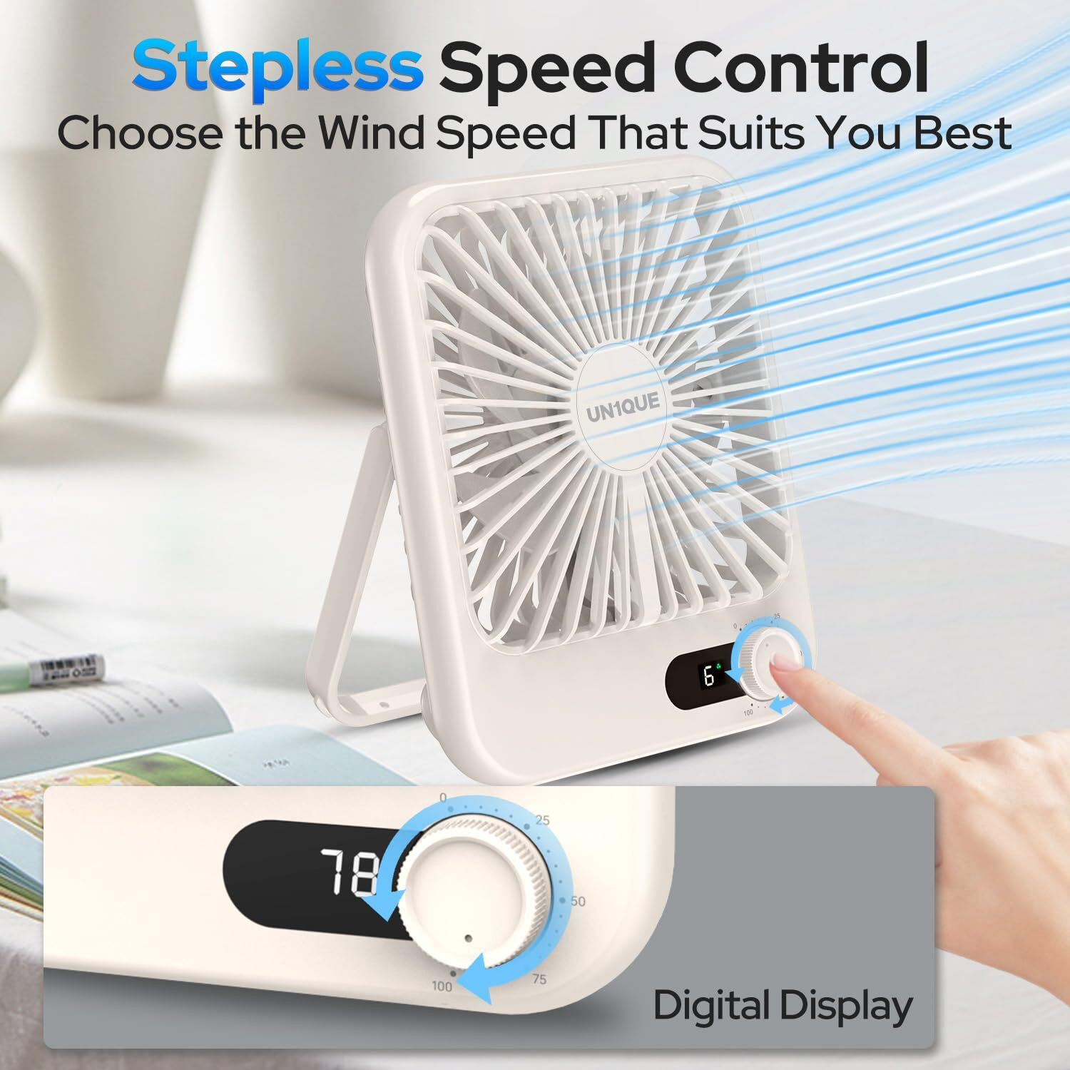 Image of SLIM PORTABLE DESK FAN SLIM PORTABLE DESK FAN USB DAS1 USB Fan
