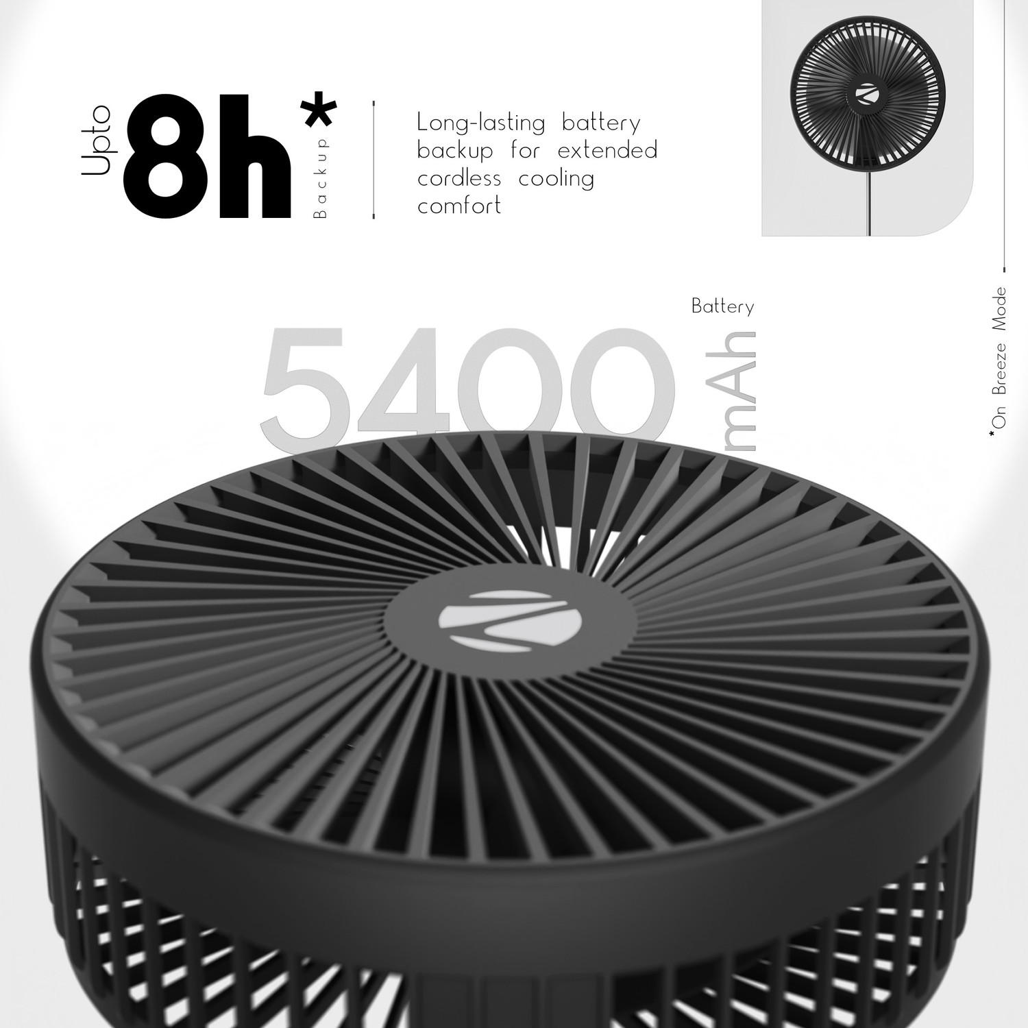 Image of ZEBRONICS Zeb-Heat Buster 500 (Black) Zeb-Heat Buster 500 (Black) USB Fan