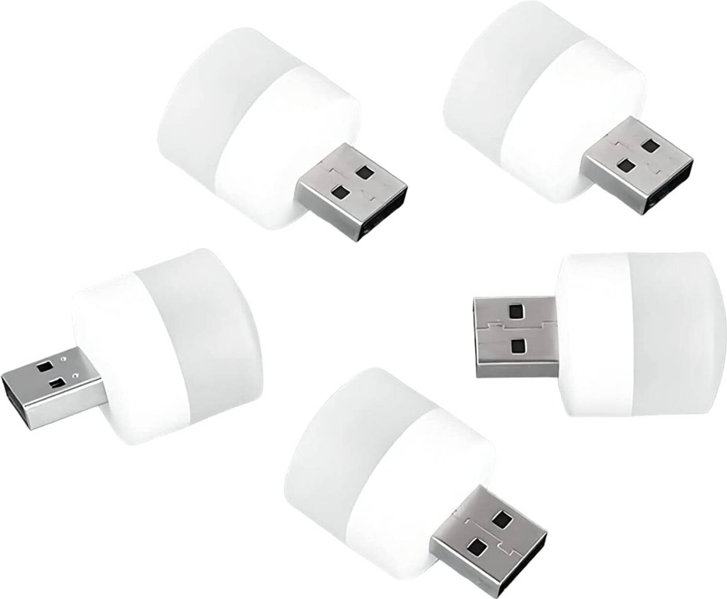 BZILO USB Mini Led Bulb Pack of 5 New USB MINI BULB LIGHT WITH CONNECT ALL MOBILE WALL CHARGER(PACK OF 5) Laptop Accessory