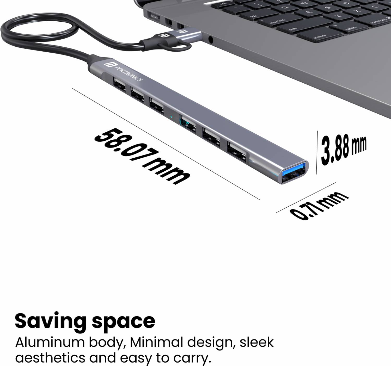 Portronics Mport 7 7-in-1 USB Hub - Image 5