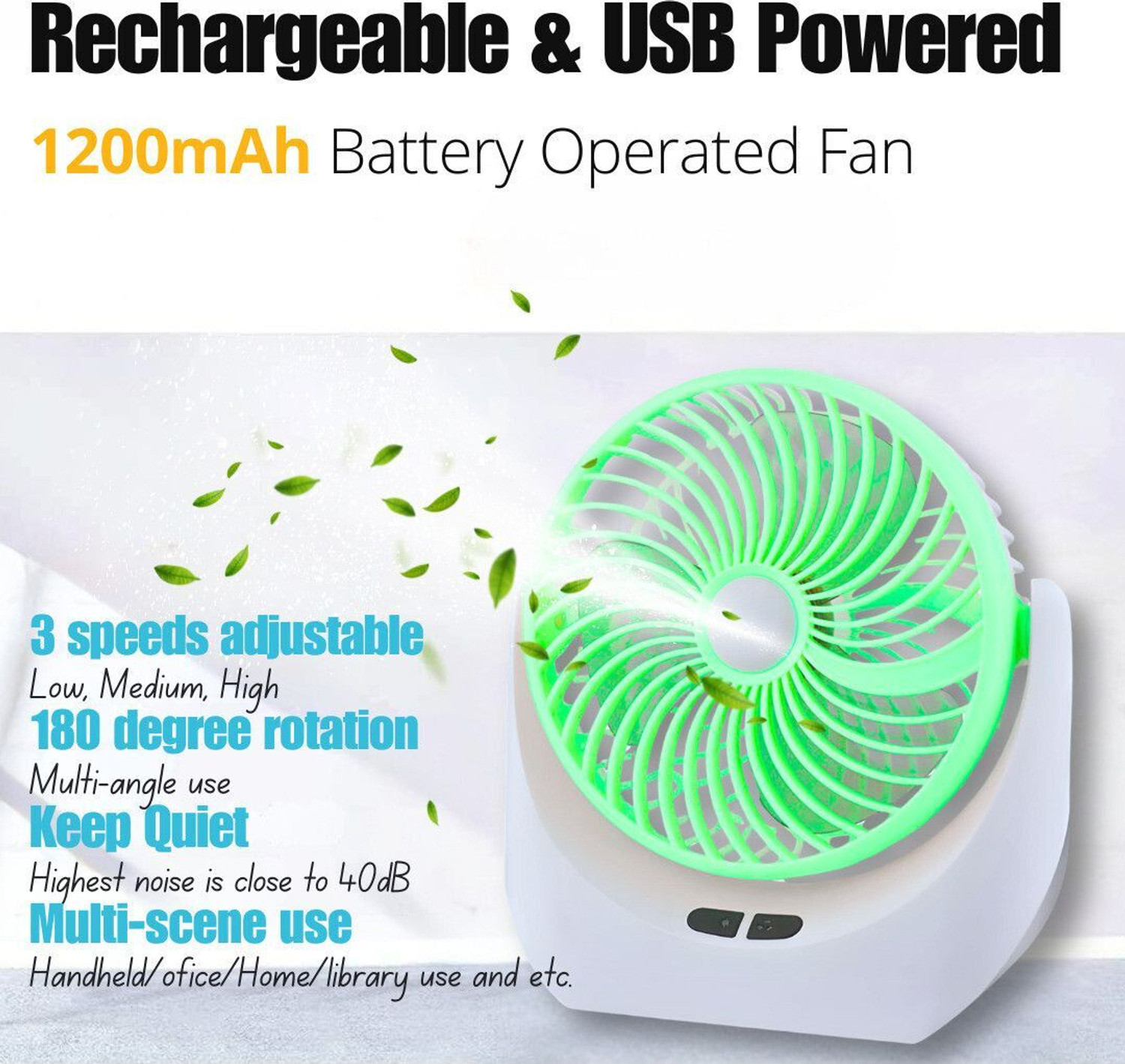 Image of NexusCool portable USB table fan TT 229 Ultra High Speed 1400 mm Table Fan