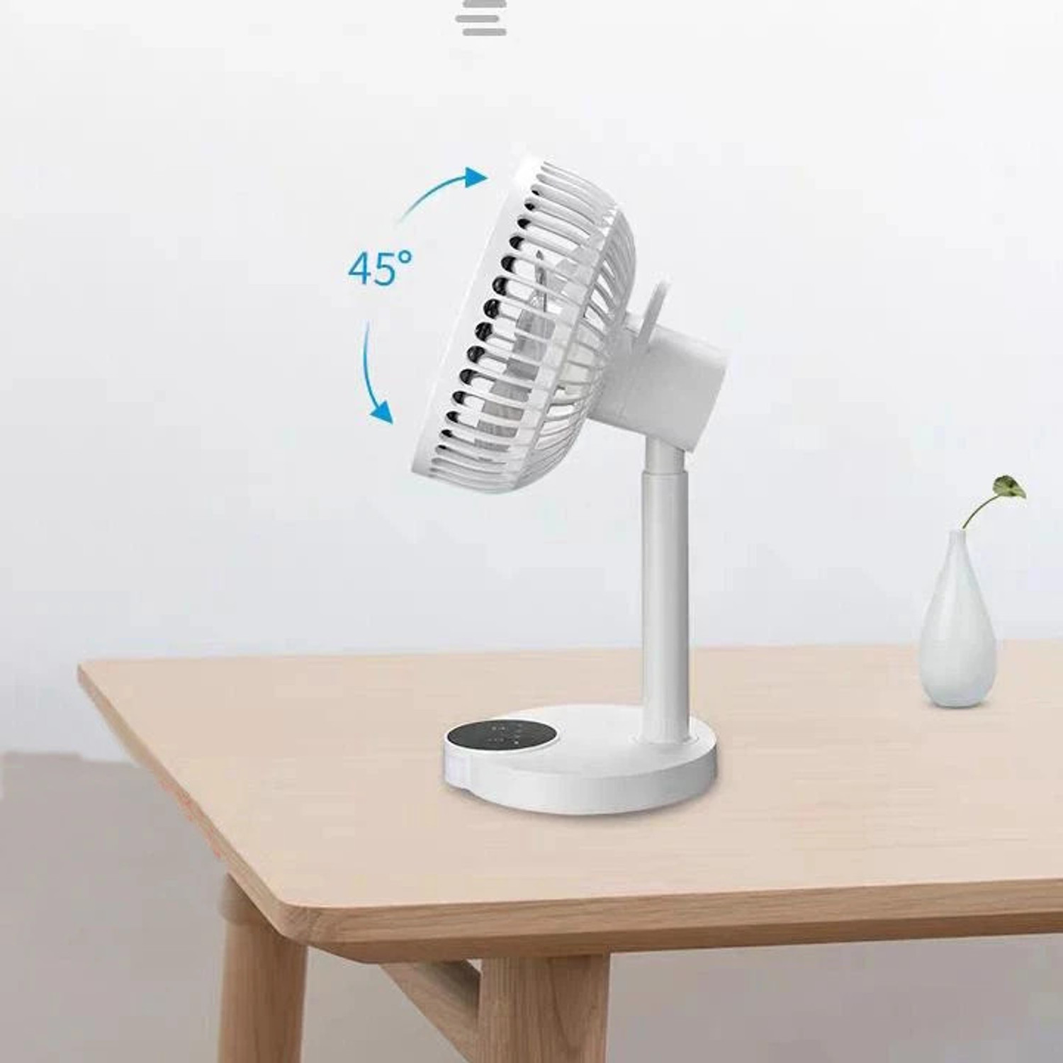 Image of Dp 7626 (PORTABLE RECHARGEABLE TABLE FAN) LED Night Light with 4000mAh Battery 7626 -3 Speed Gear USB Fan