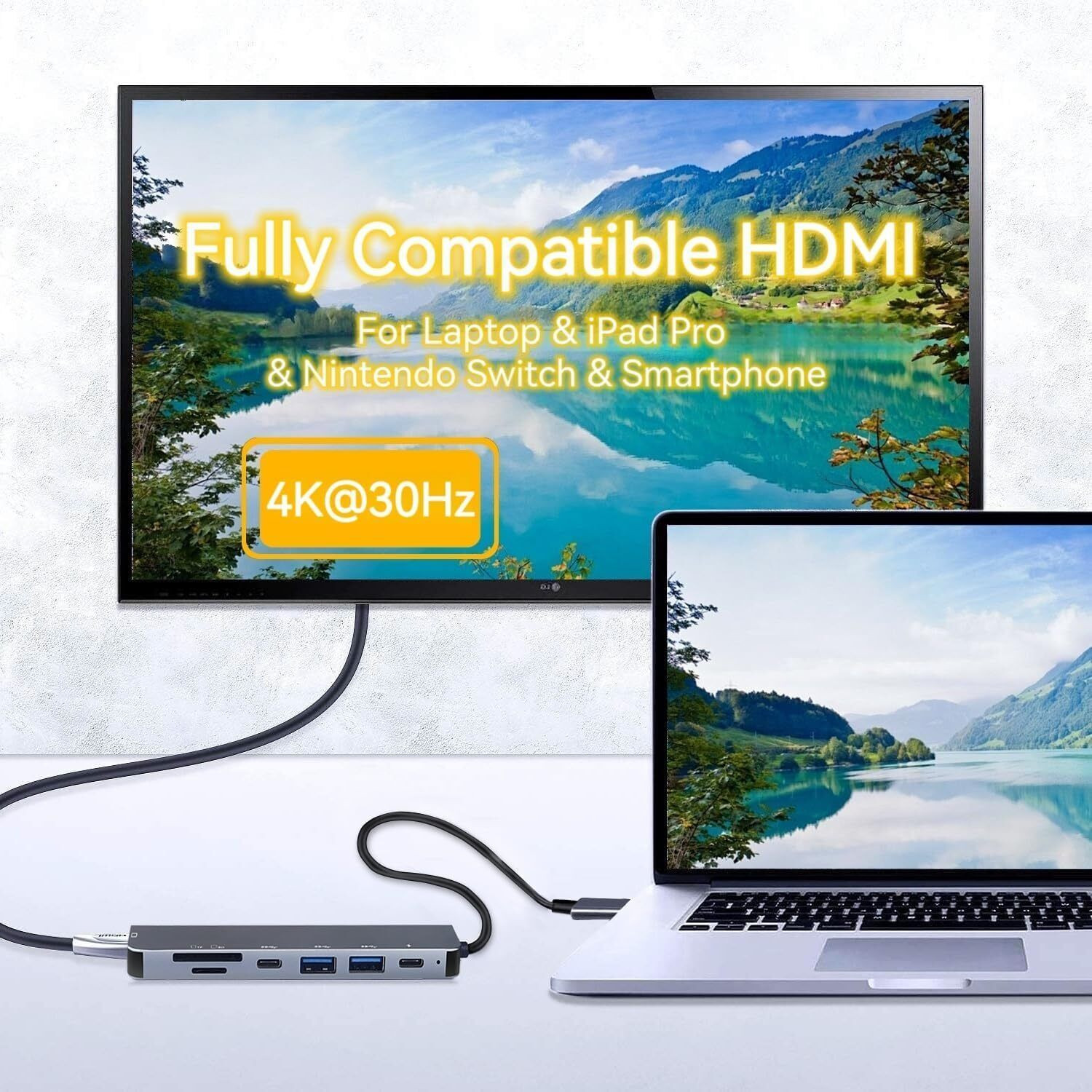 Image of FORMONIX 8 Ports Superfast Dual USB Hub, Multiport Adapter, High-Speed Connectivity High Speed 8 Port USB Hub 3.0 Super Speed| Mini Hub Powered for Desktop USB Hub